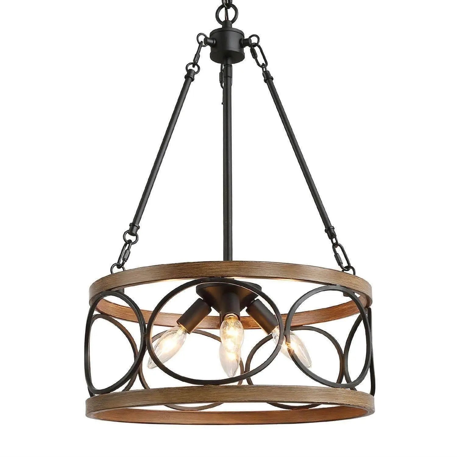 Dolichokratos 4-Light Small Black Chandelier