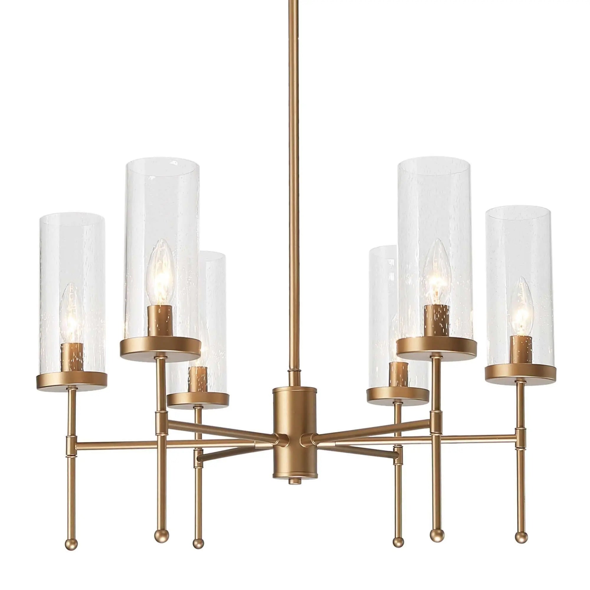 Leptogorgia 6-Light Medium Gold Chandelier