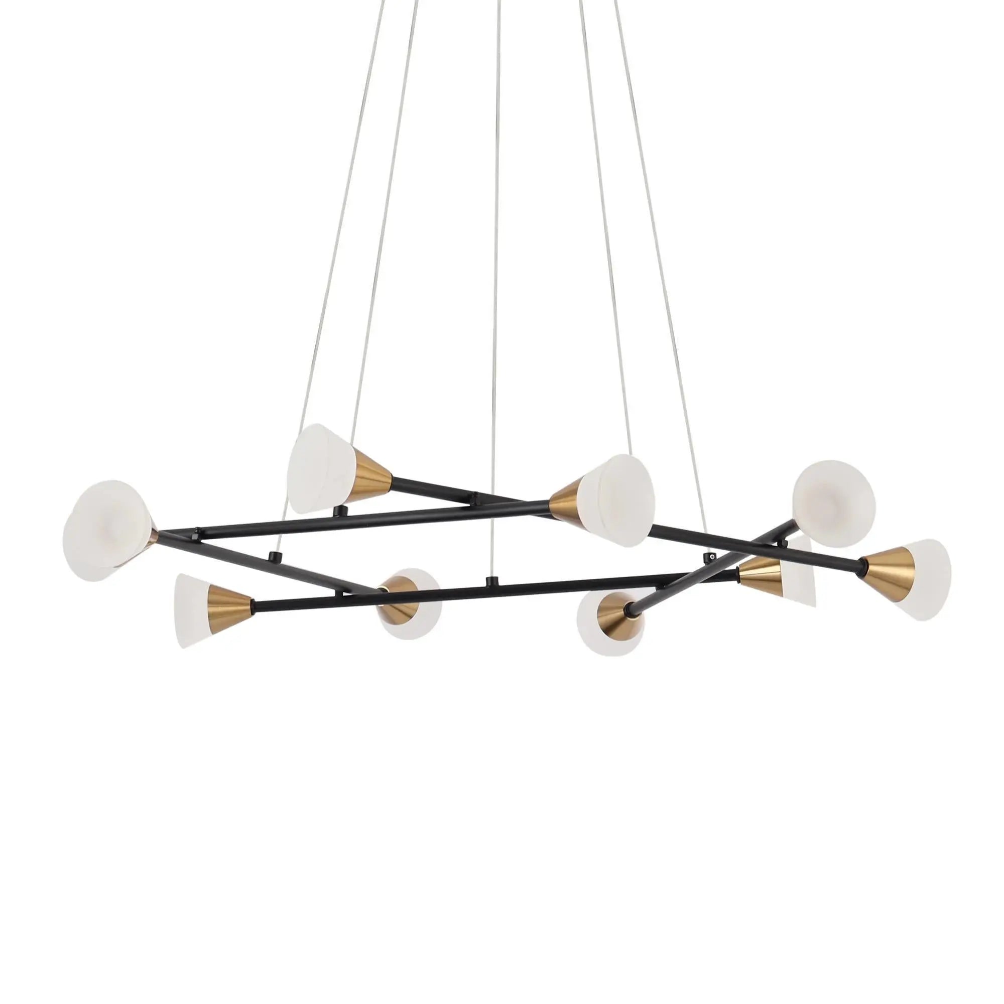 Cepeaul 1-Light Large Black LED Chandelier