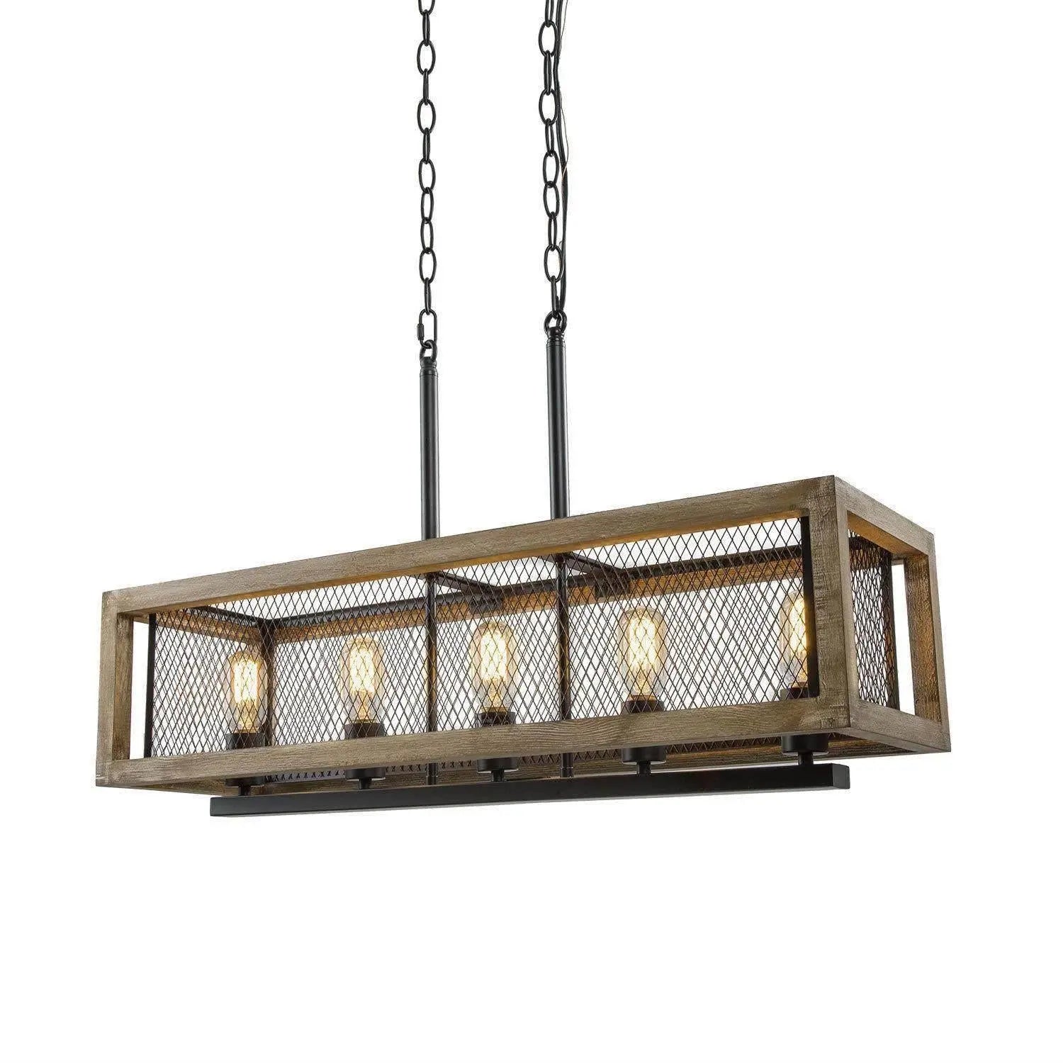 Calceolus 5-Light Large Black Chandelier