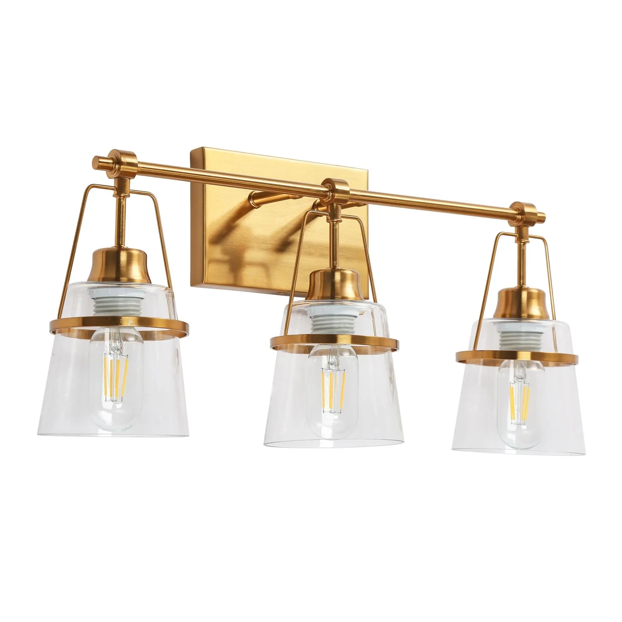 Dendrophyllia 3-Light Black and Brass Vanity Light