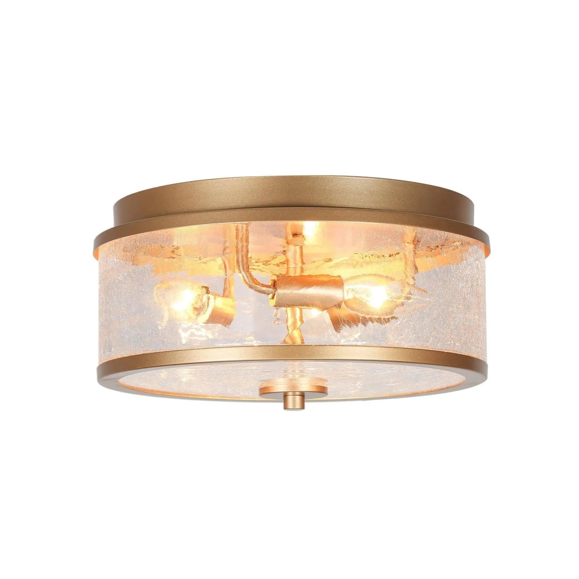 Emiunaiel 3-Light Mini Gold Flush-Mount Light