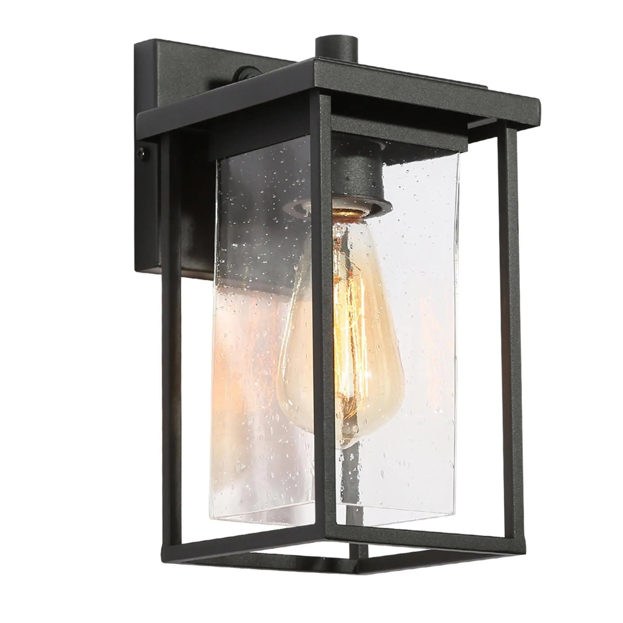 Nechulcx 11"H 1-Light Black Outdoor Wall Light