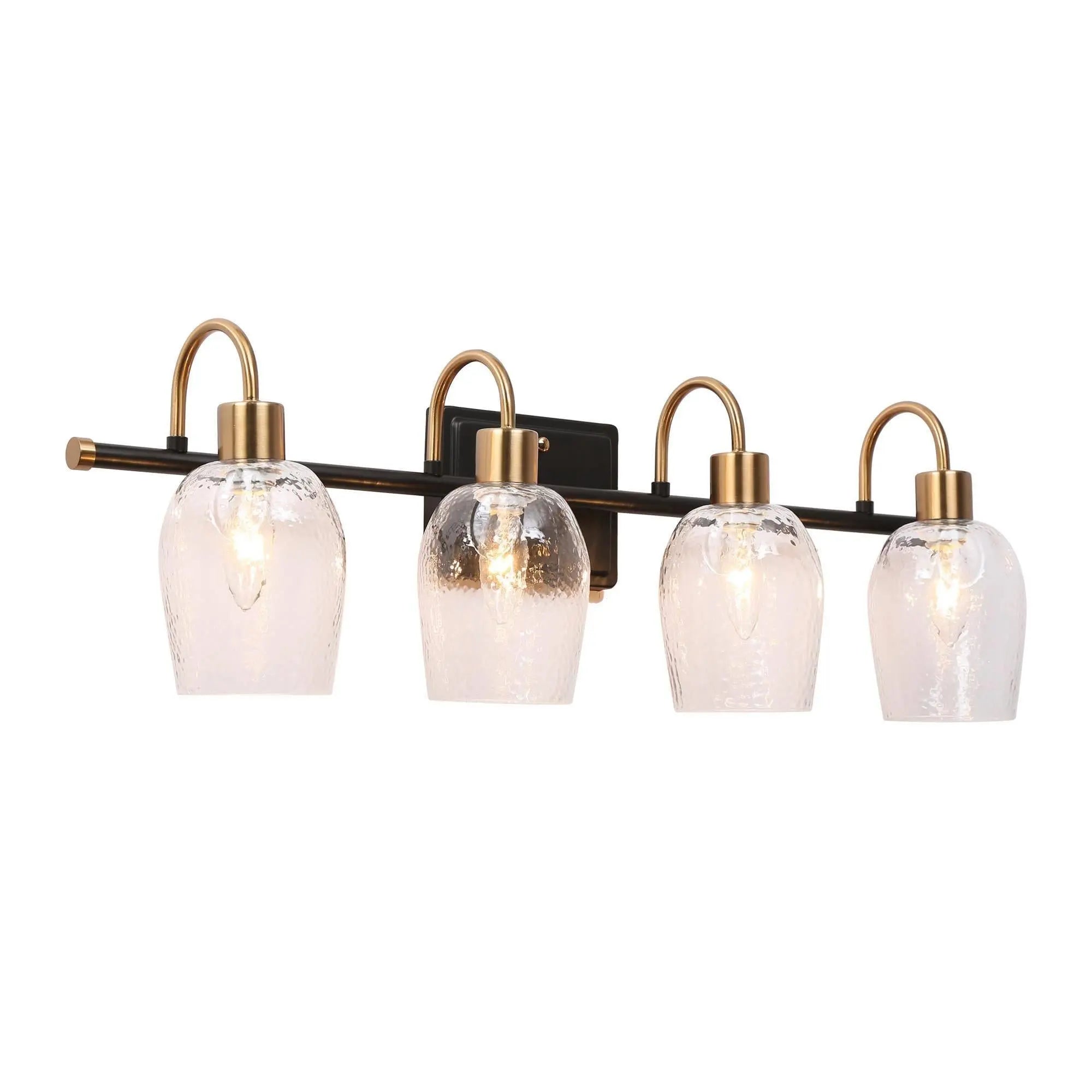 Loniramaja 4-Light Black and Brass Vanity Light
