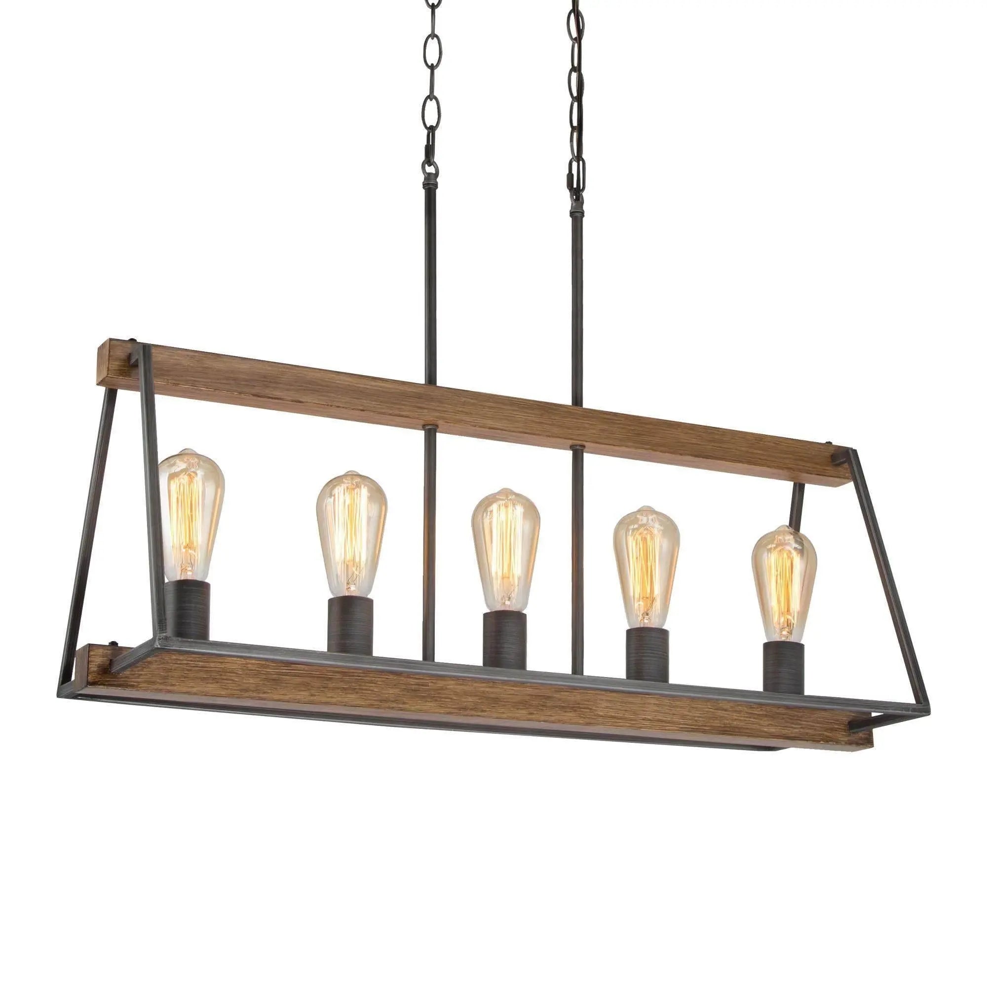 Musleisynin 5-Light Large Wood Chandelier