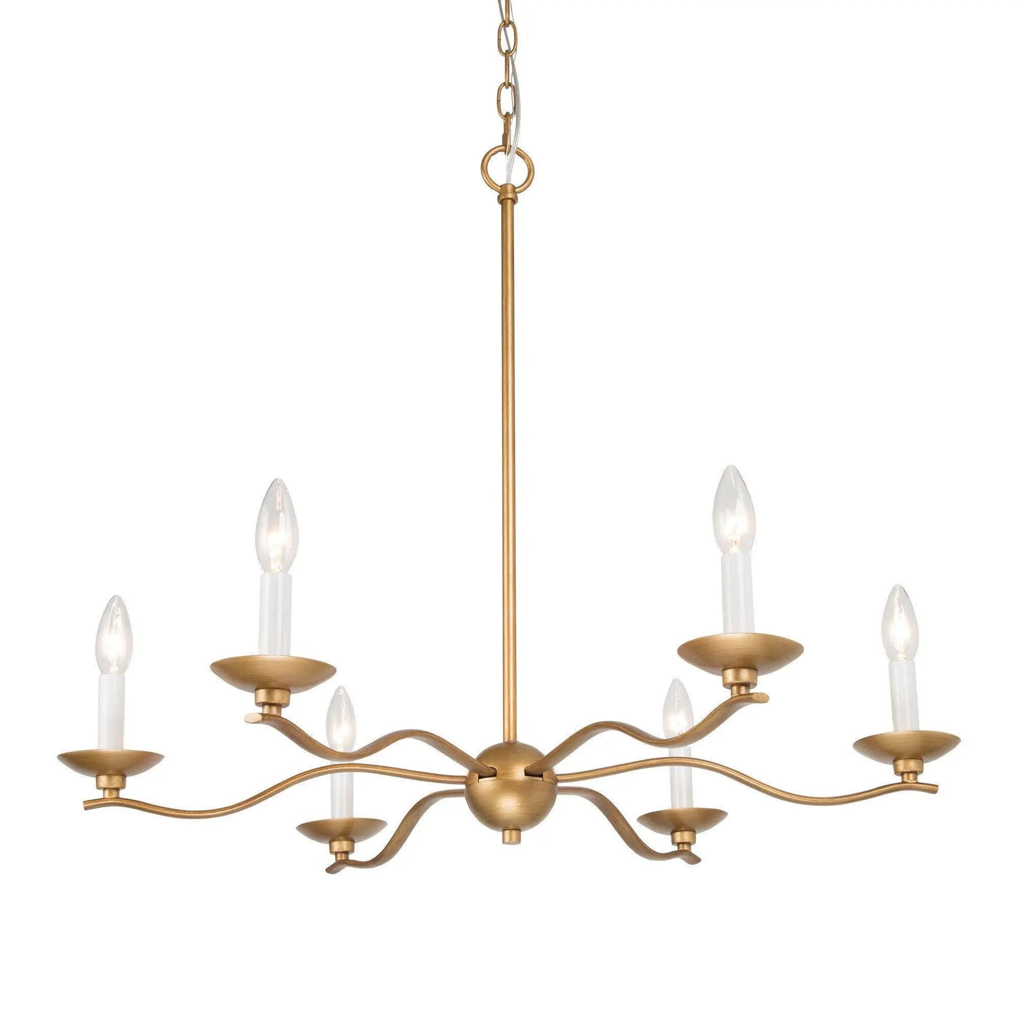 Cemithersia 6-Light Large Gold Chandelier