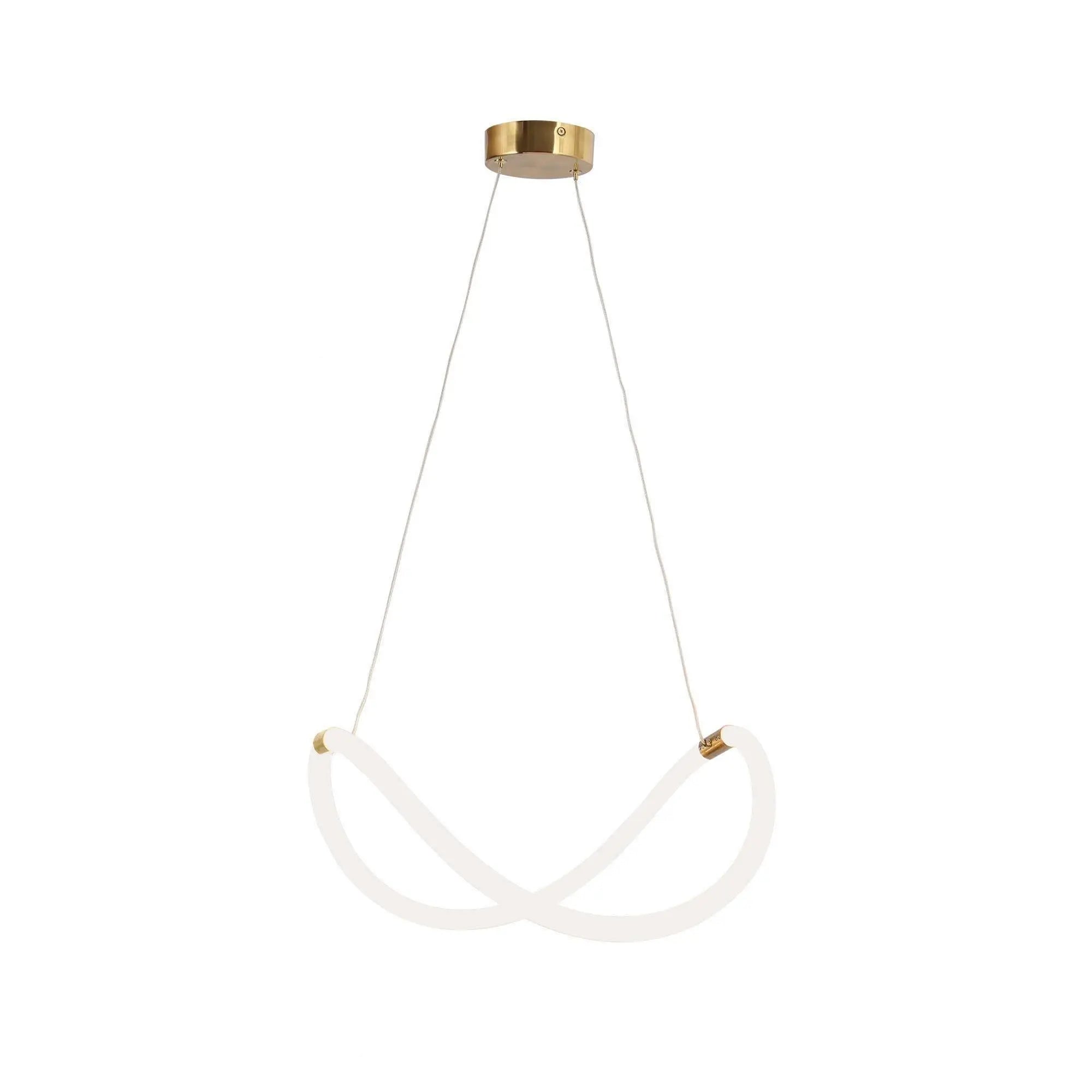 Chrysanthe 1-Light Small Brass LED Chandelier