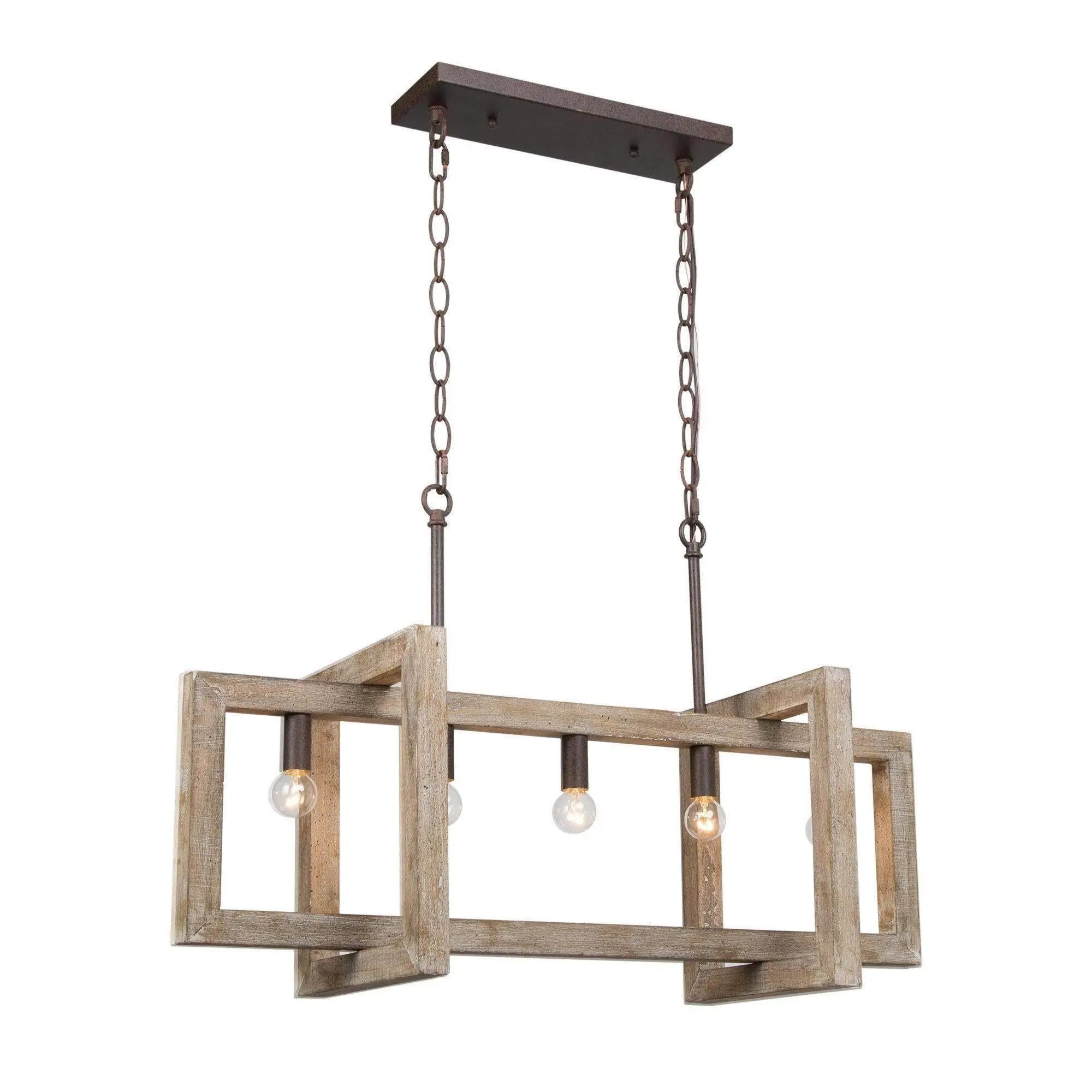 Wordsworth 5-Light Large Wood Chandelier