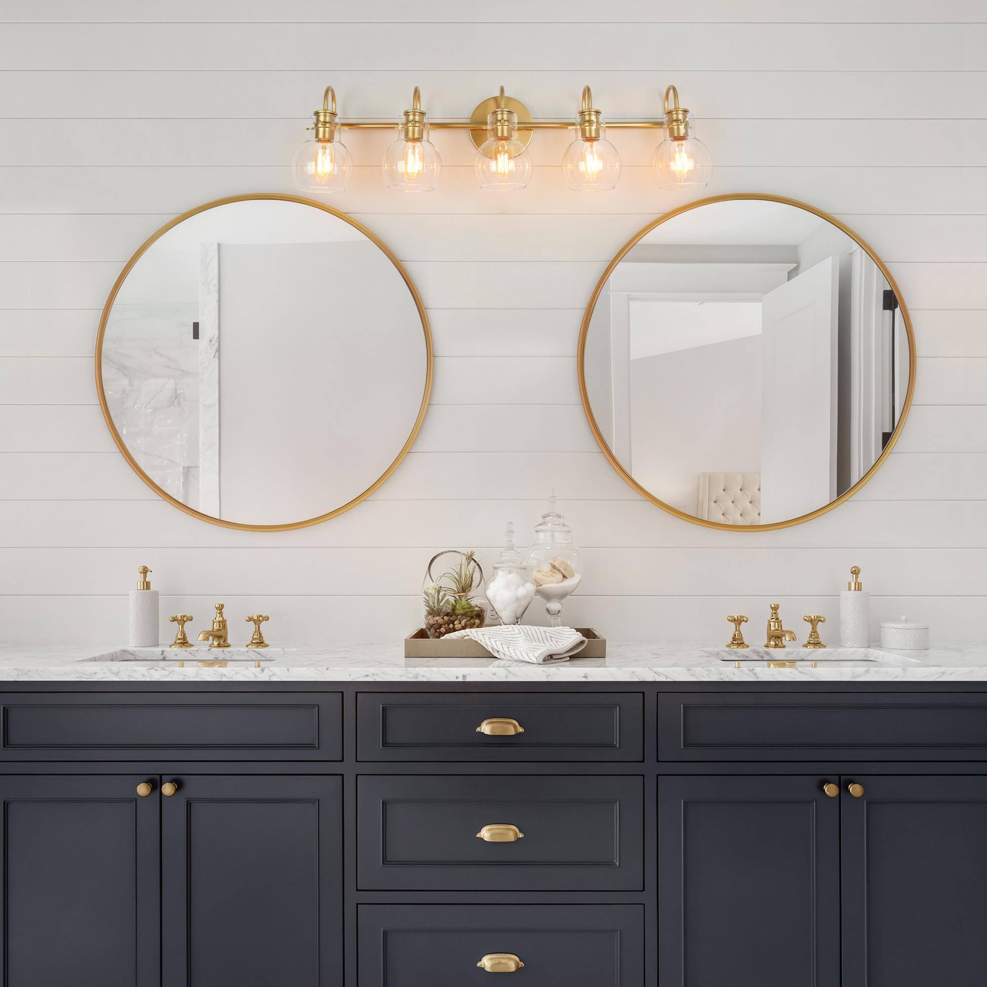 Borislav 5-Light Gold Vanity Light