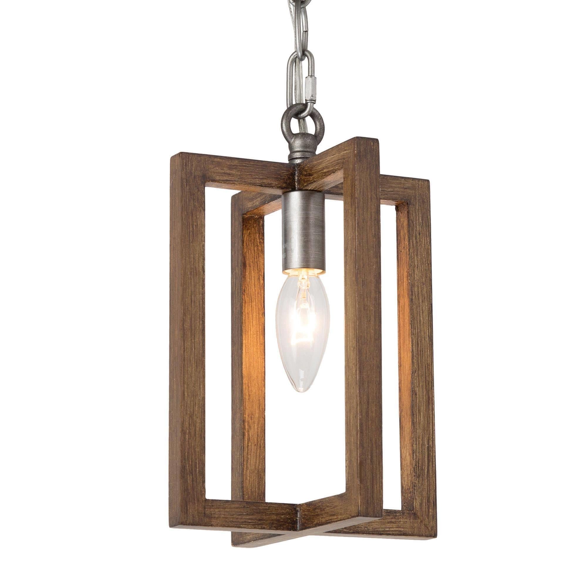 Socotra 1-Light Mini Wood Chandelier