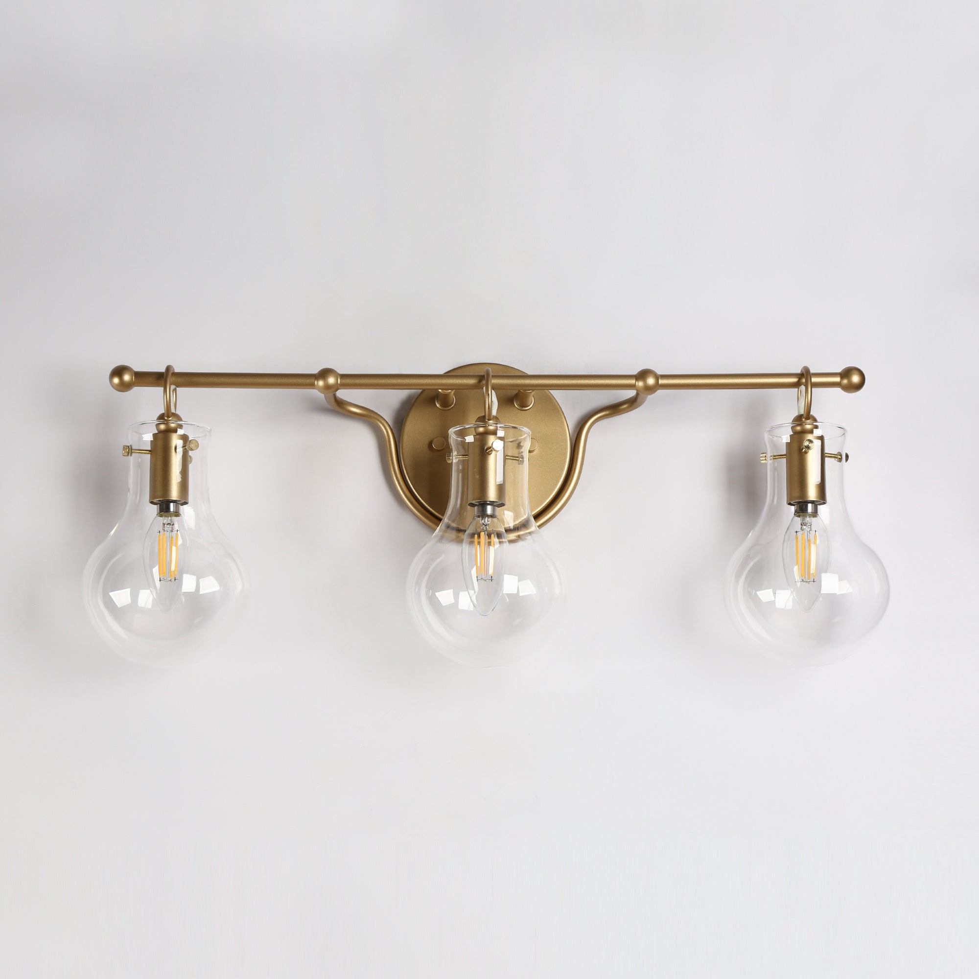 Phosphenes 3-Light Matte Gold Vanity Light