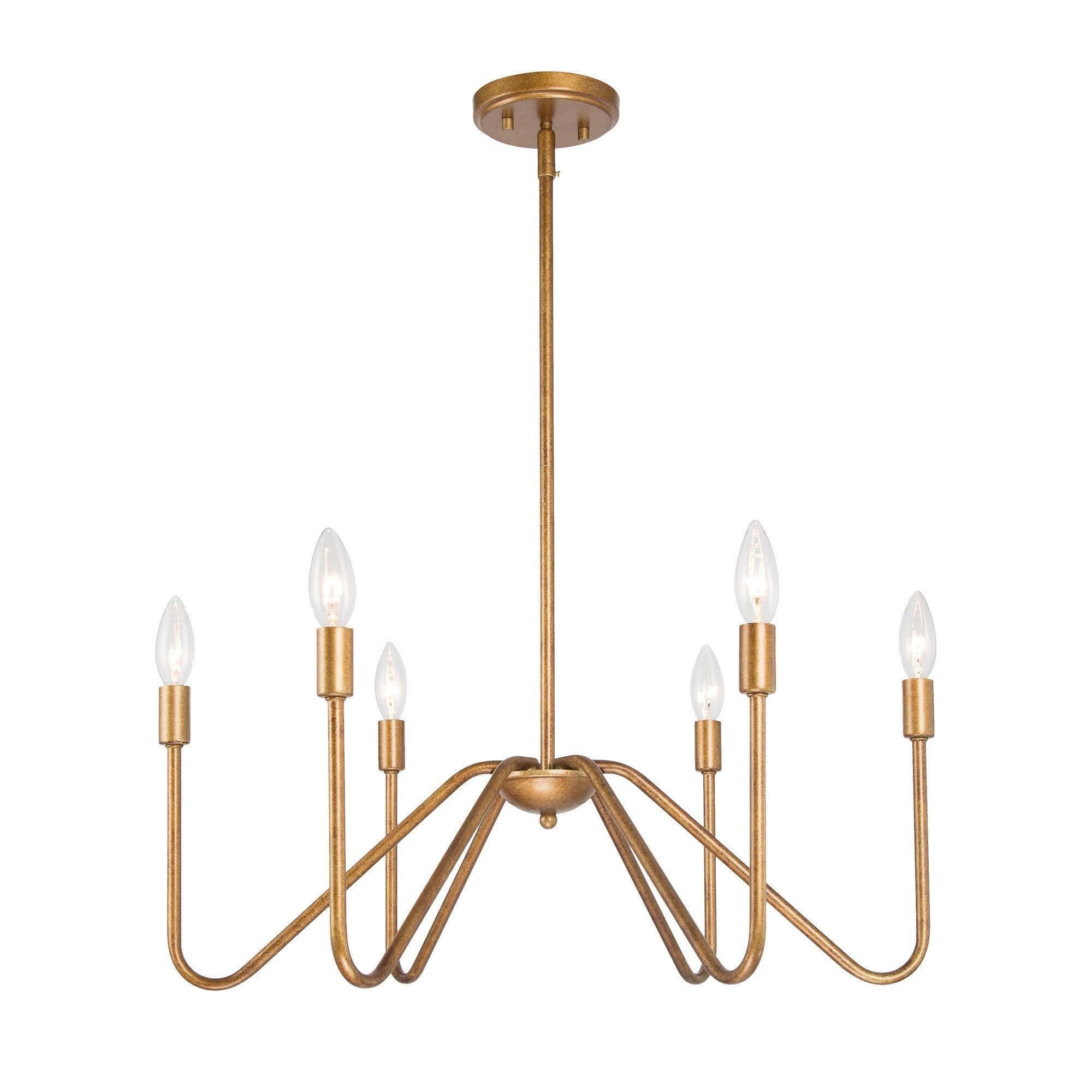 Cemithersia 6-Light Medium Gold Chandelier