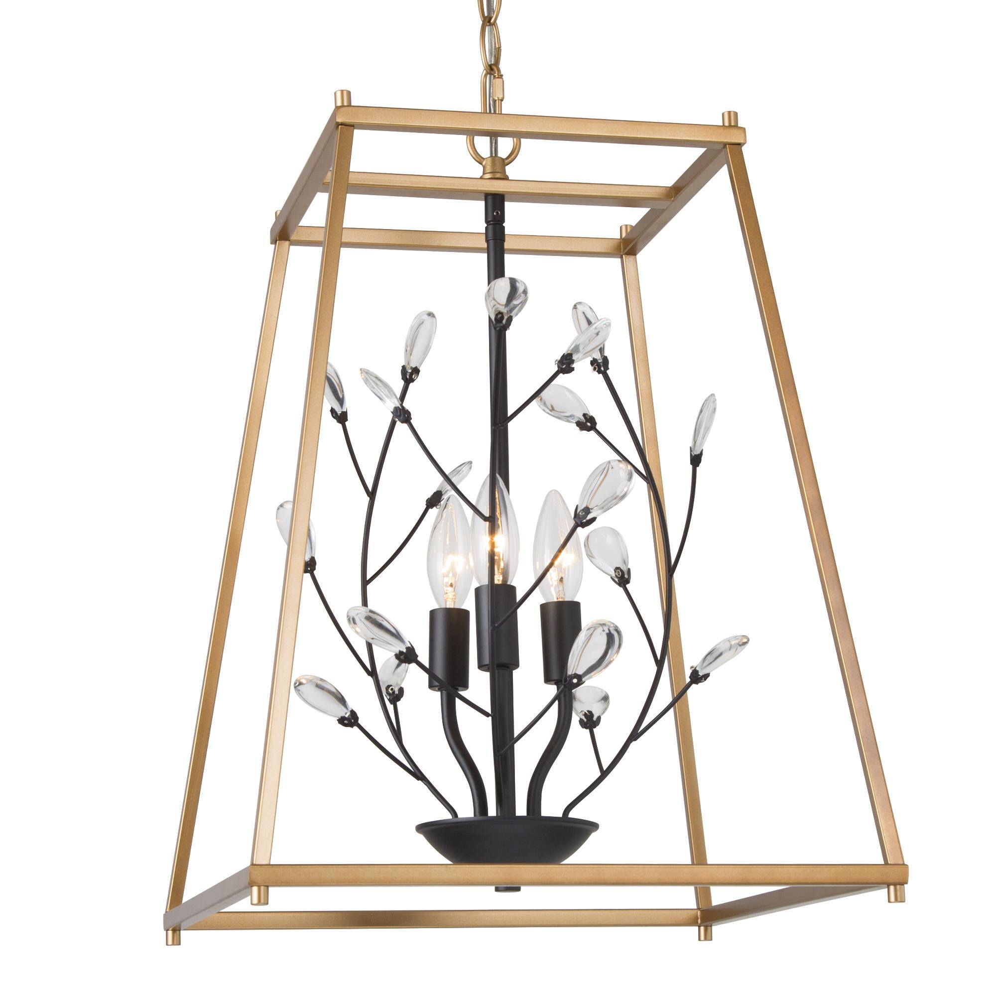 Rekorderlig 3-Light Small Black Chandelier