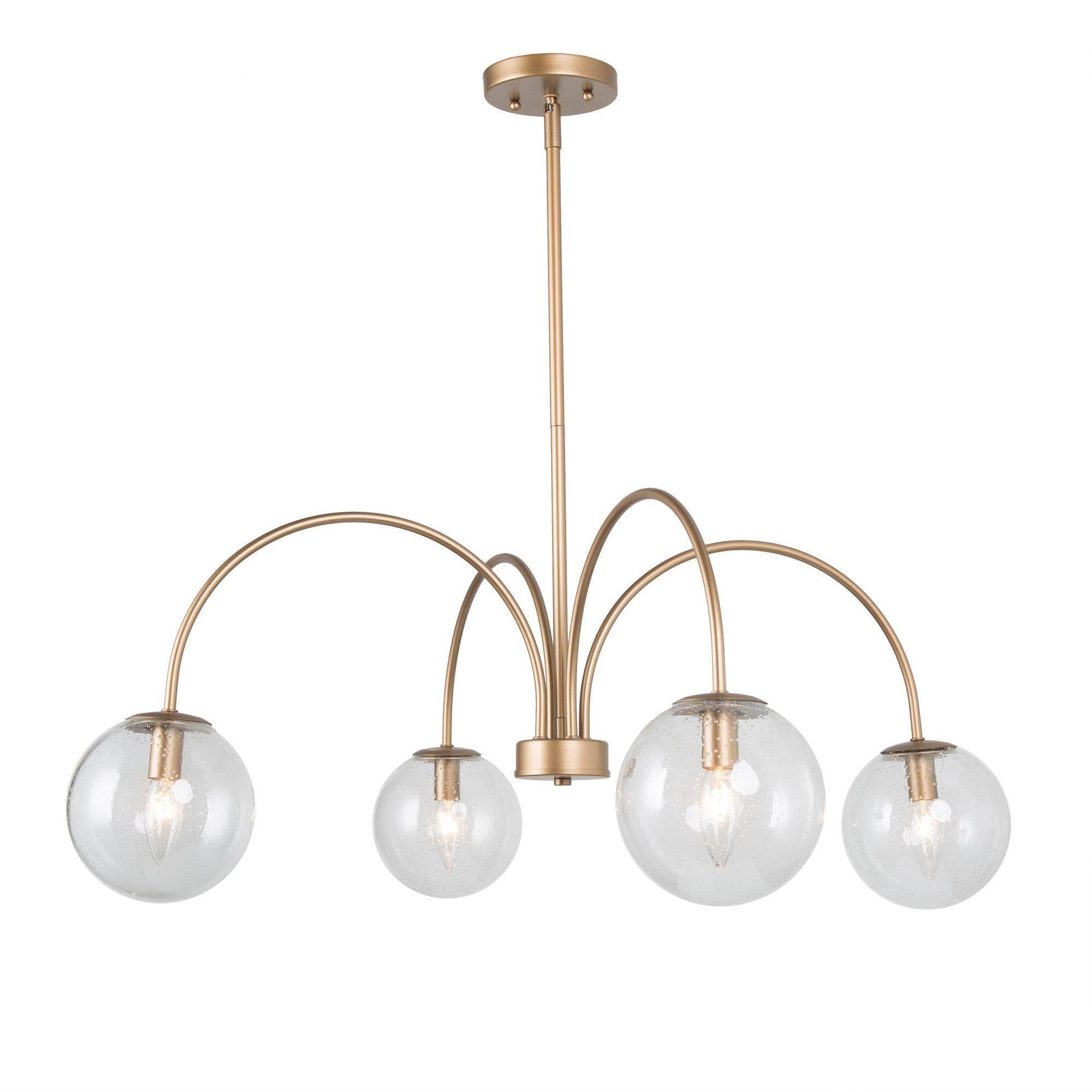 Balohimen 4-Light Large Gold Chandelier