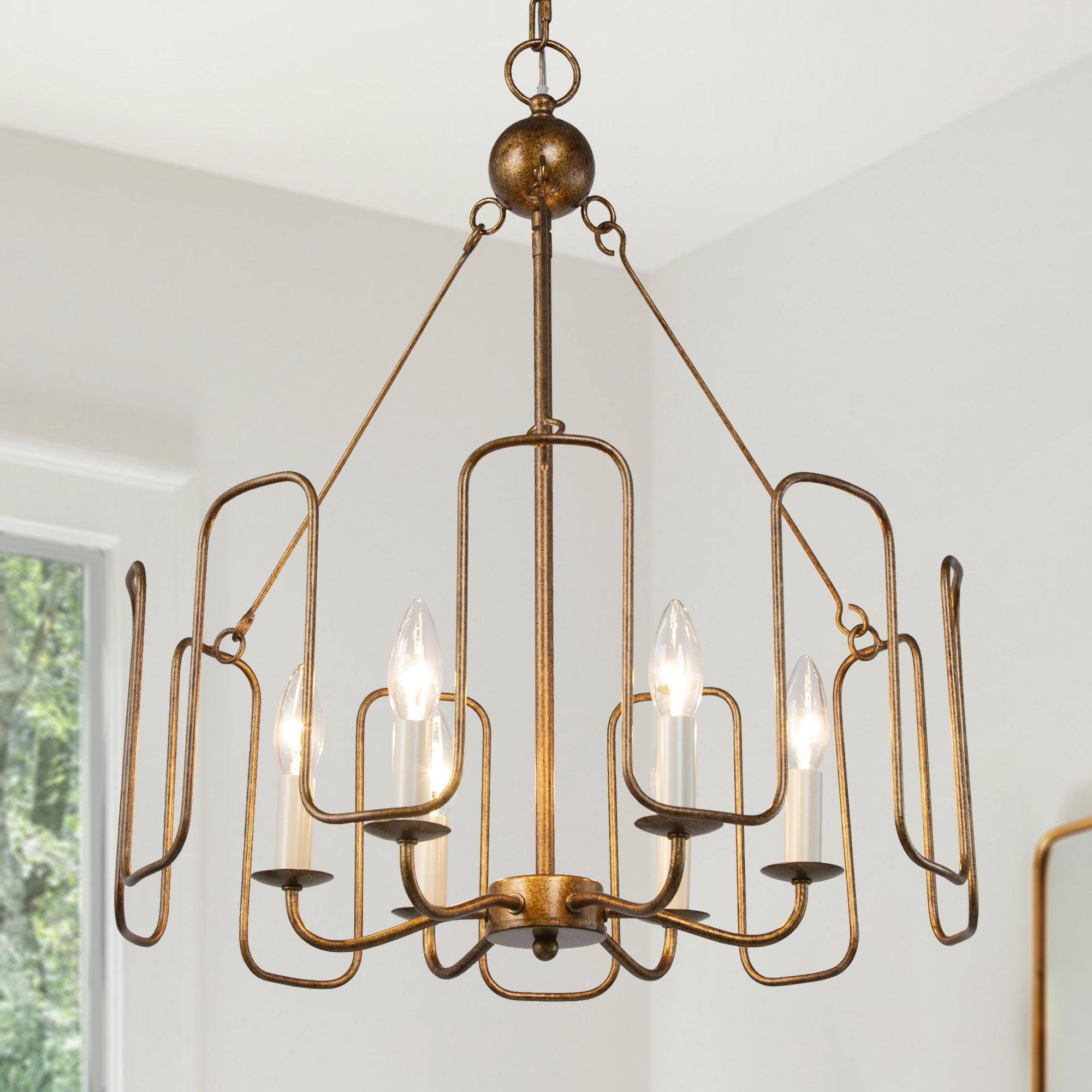 Anasipia 6-Light Small Brown Chandelier