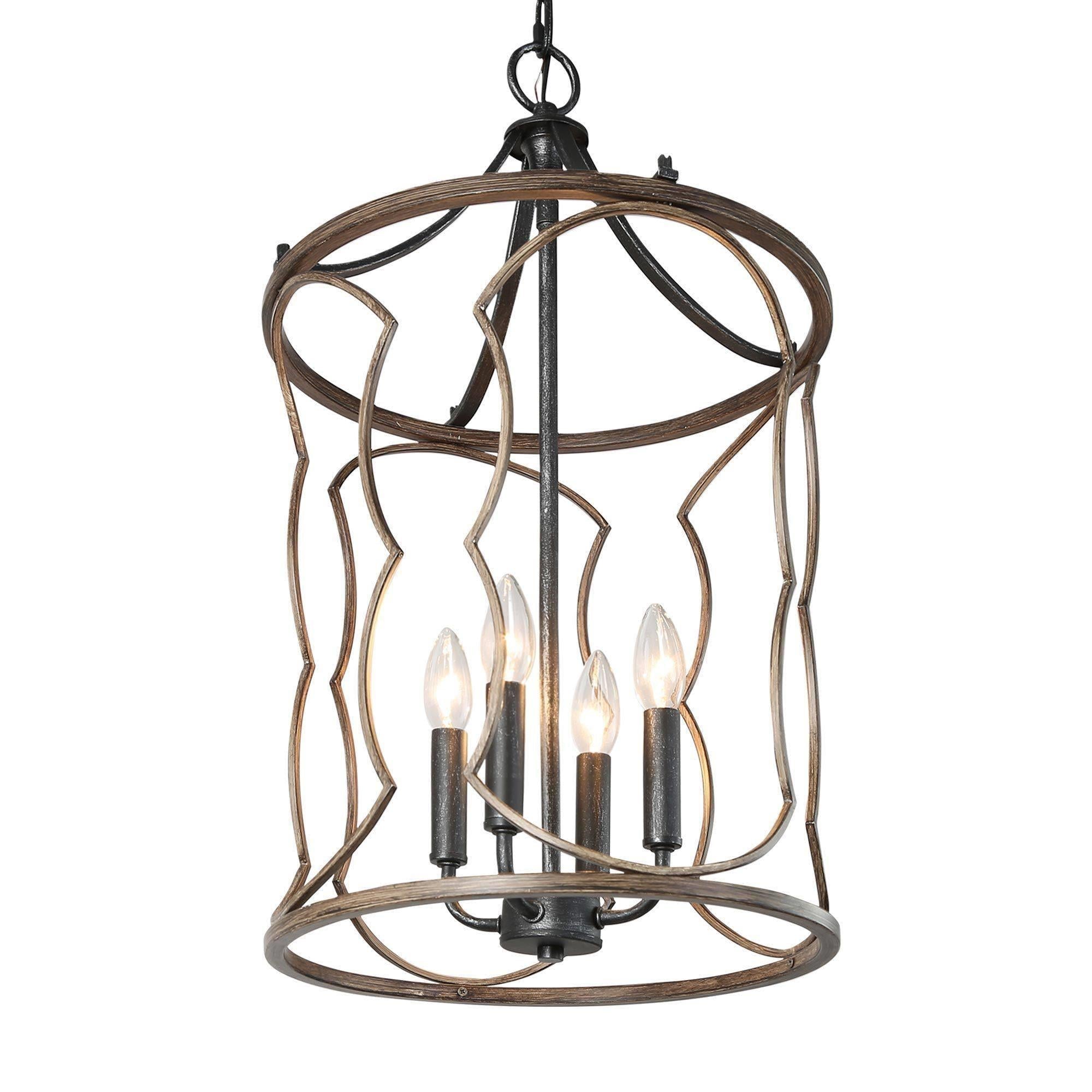 Celosia 4-Light Mini Wood Chandelier