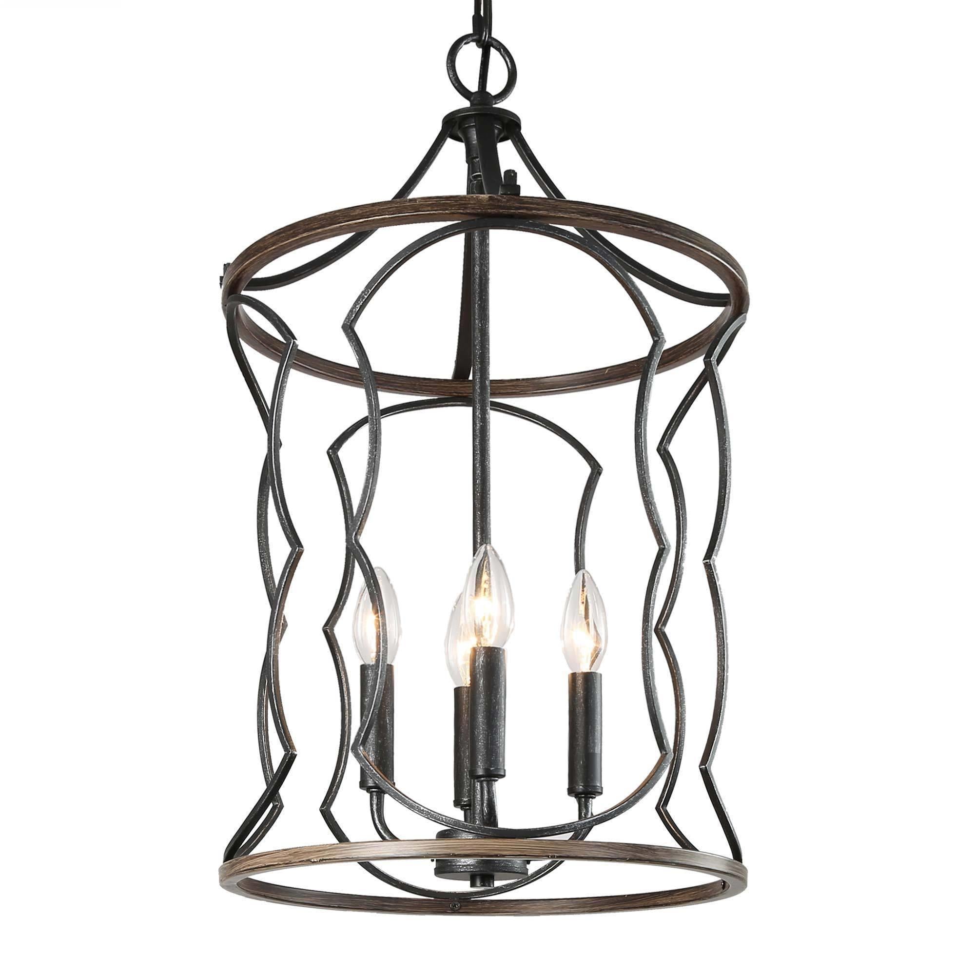Celosia 4-Light Mini Wood Chandelier
