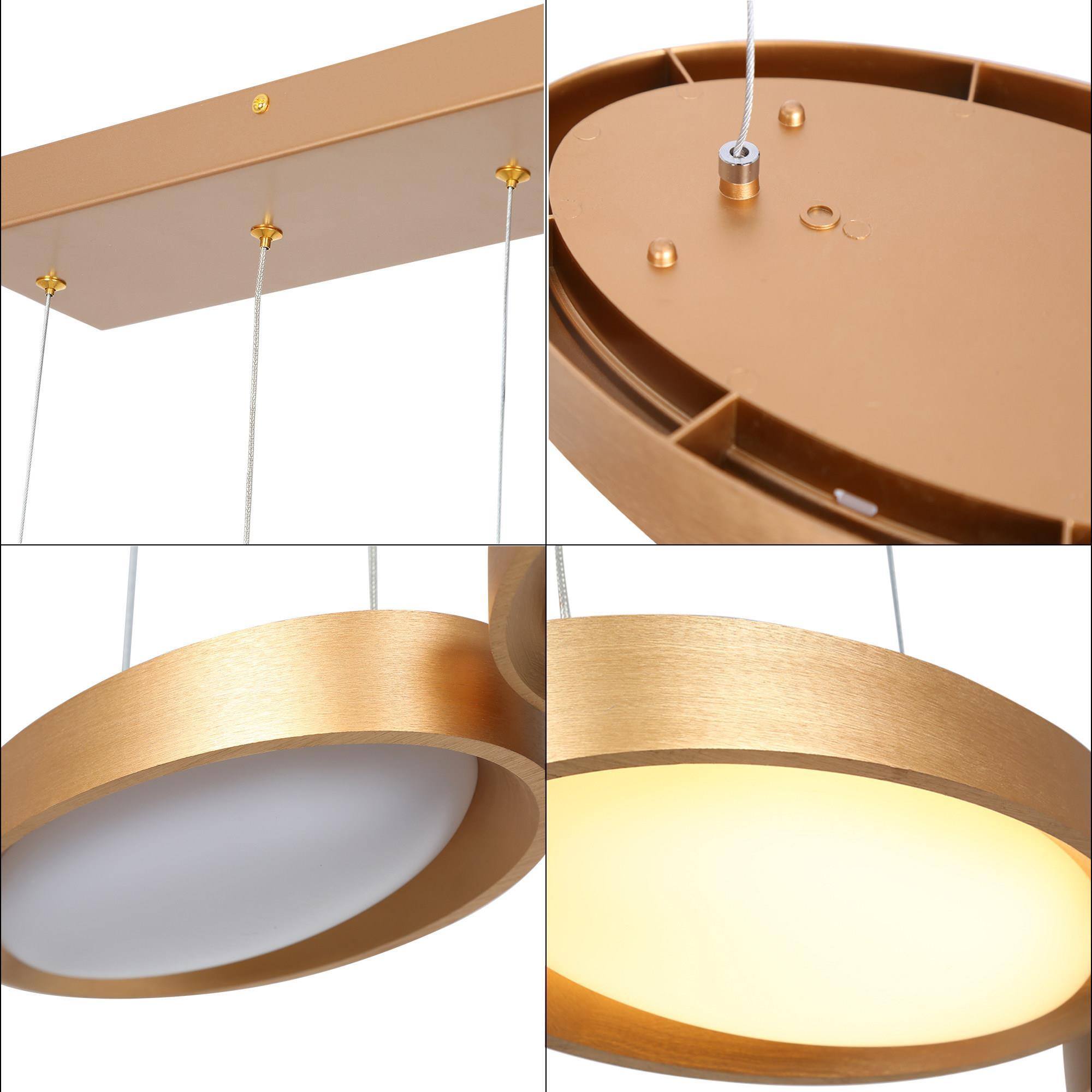 Tabarnak 4-Light 40-in Gold LED Kitchen Island Light