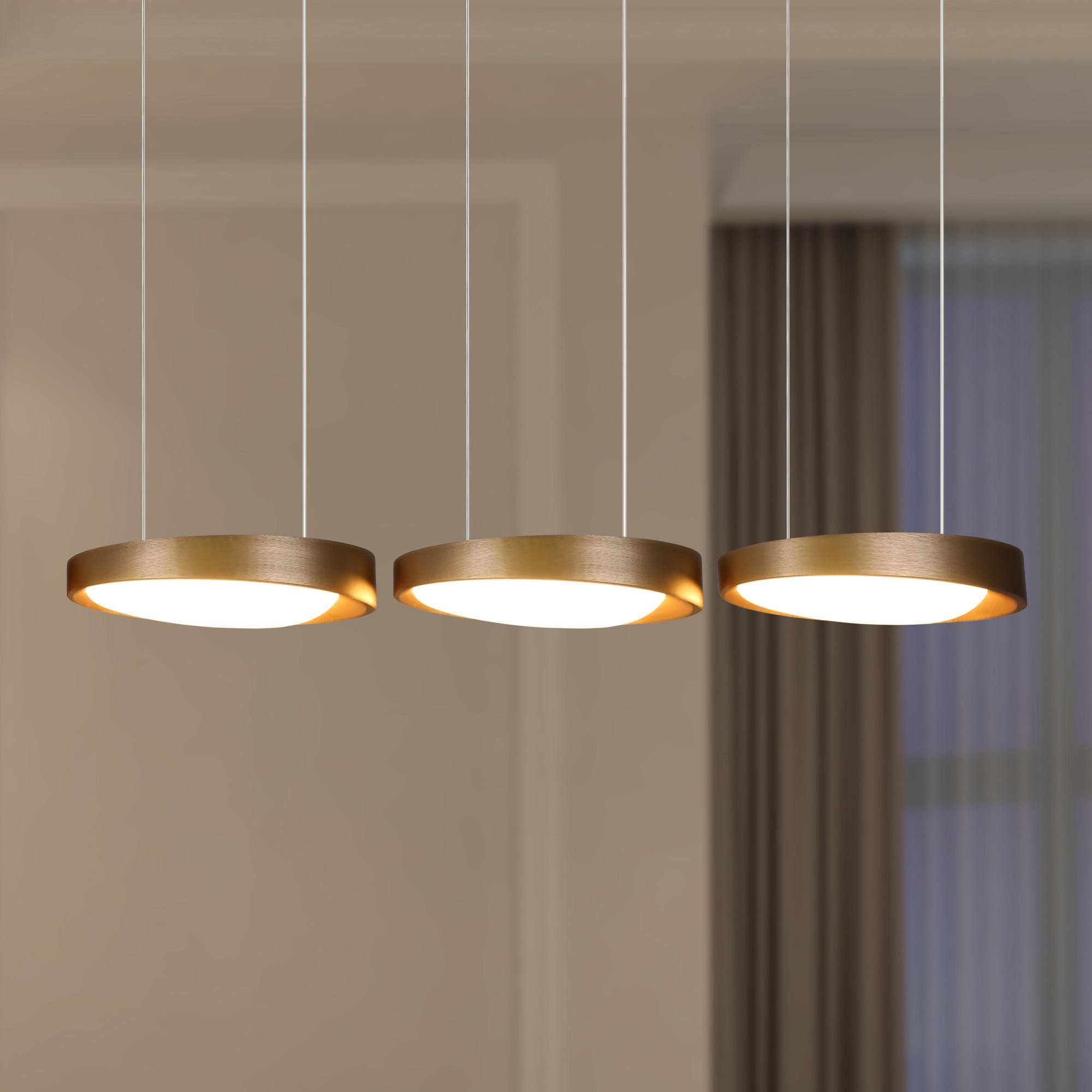 Tabarnak 4-Light 40-in Gold LED Kitchen Island Light