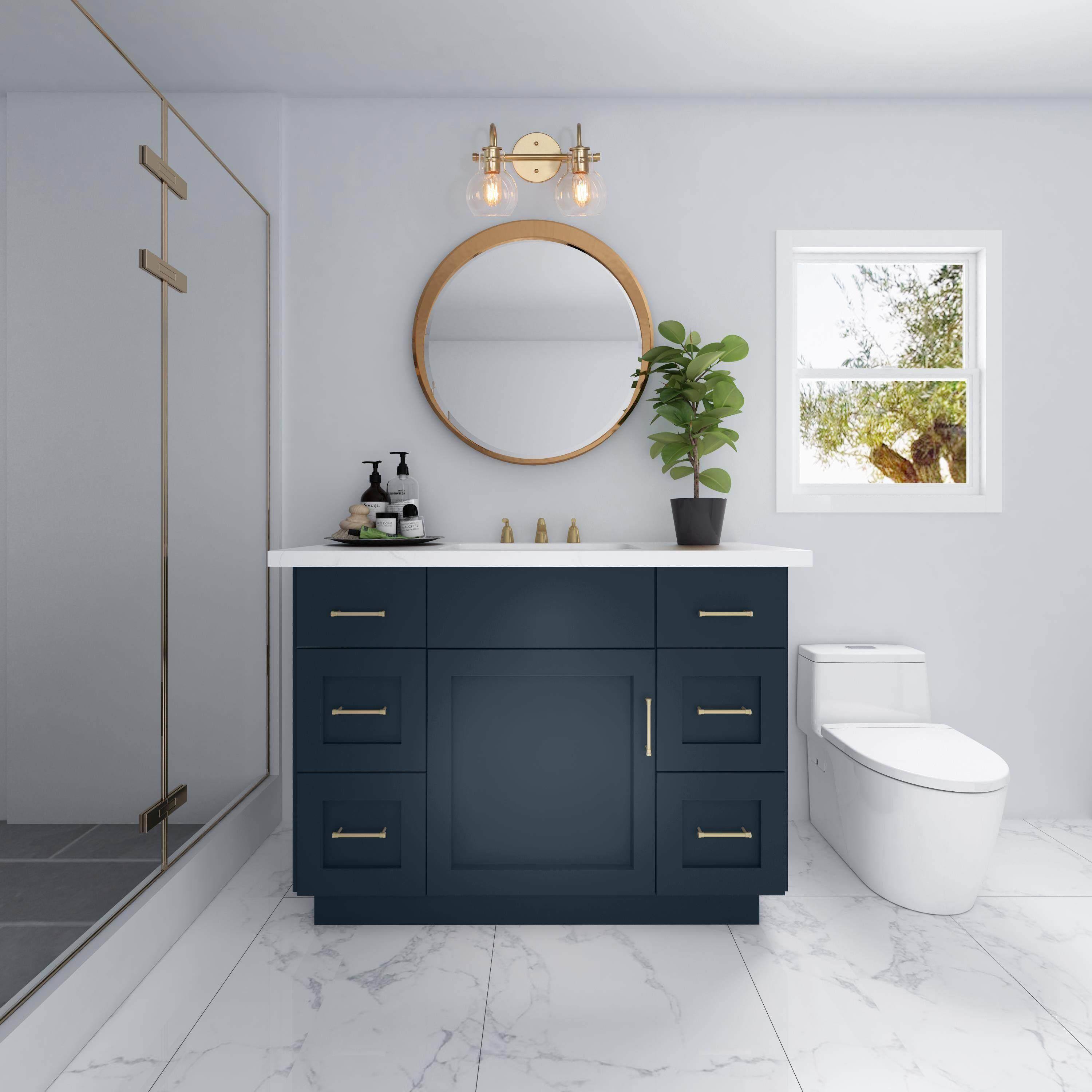 Borislav 2-Light Gold Vanity Light