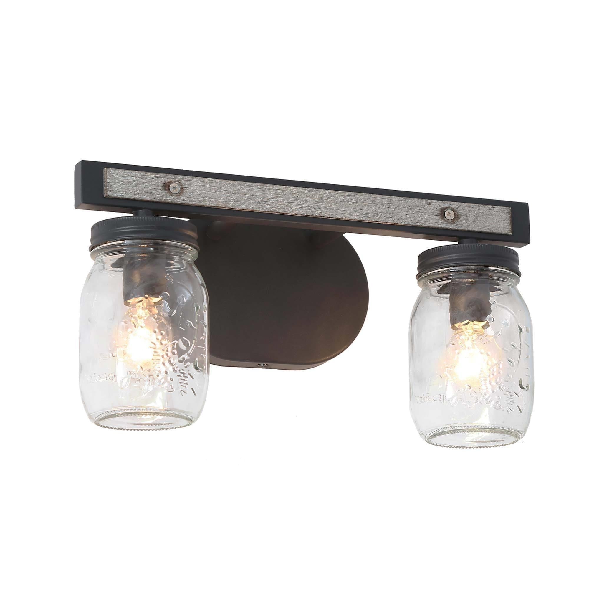Alinettage 2-Light Wood Vanity Light