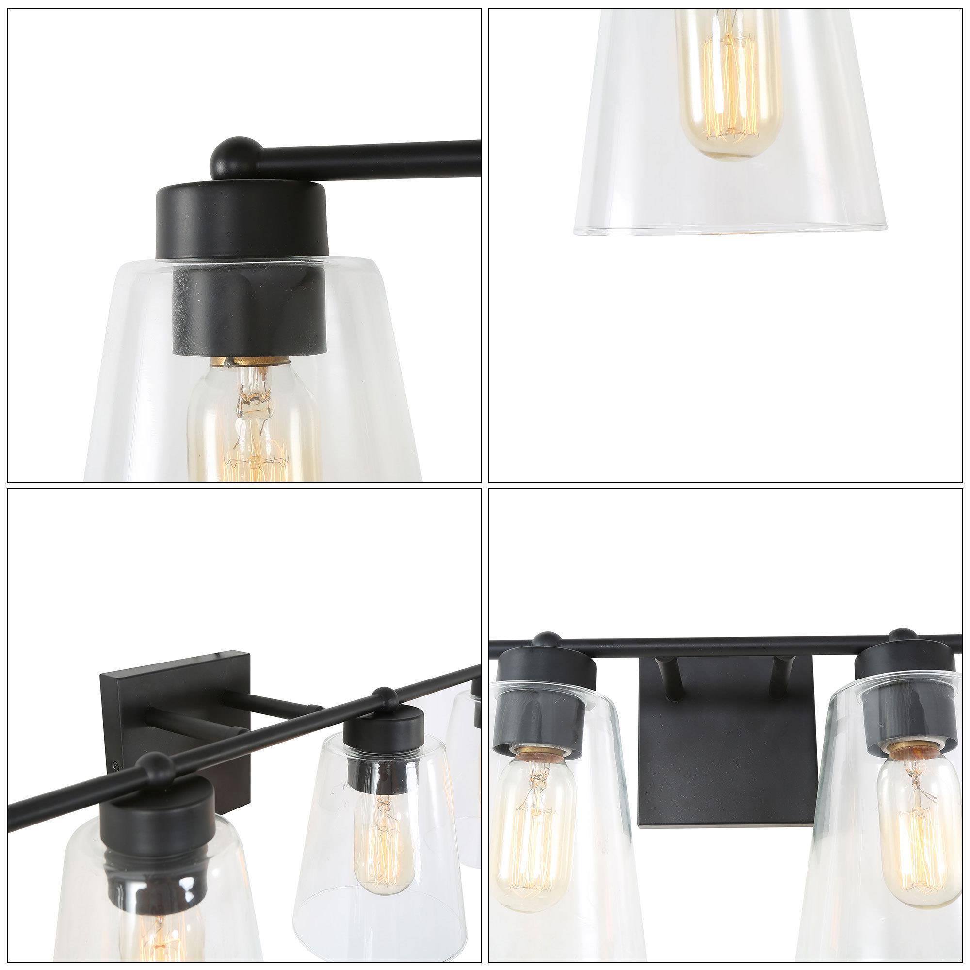 Barry 4-Light Black Vanity Light