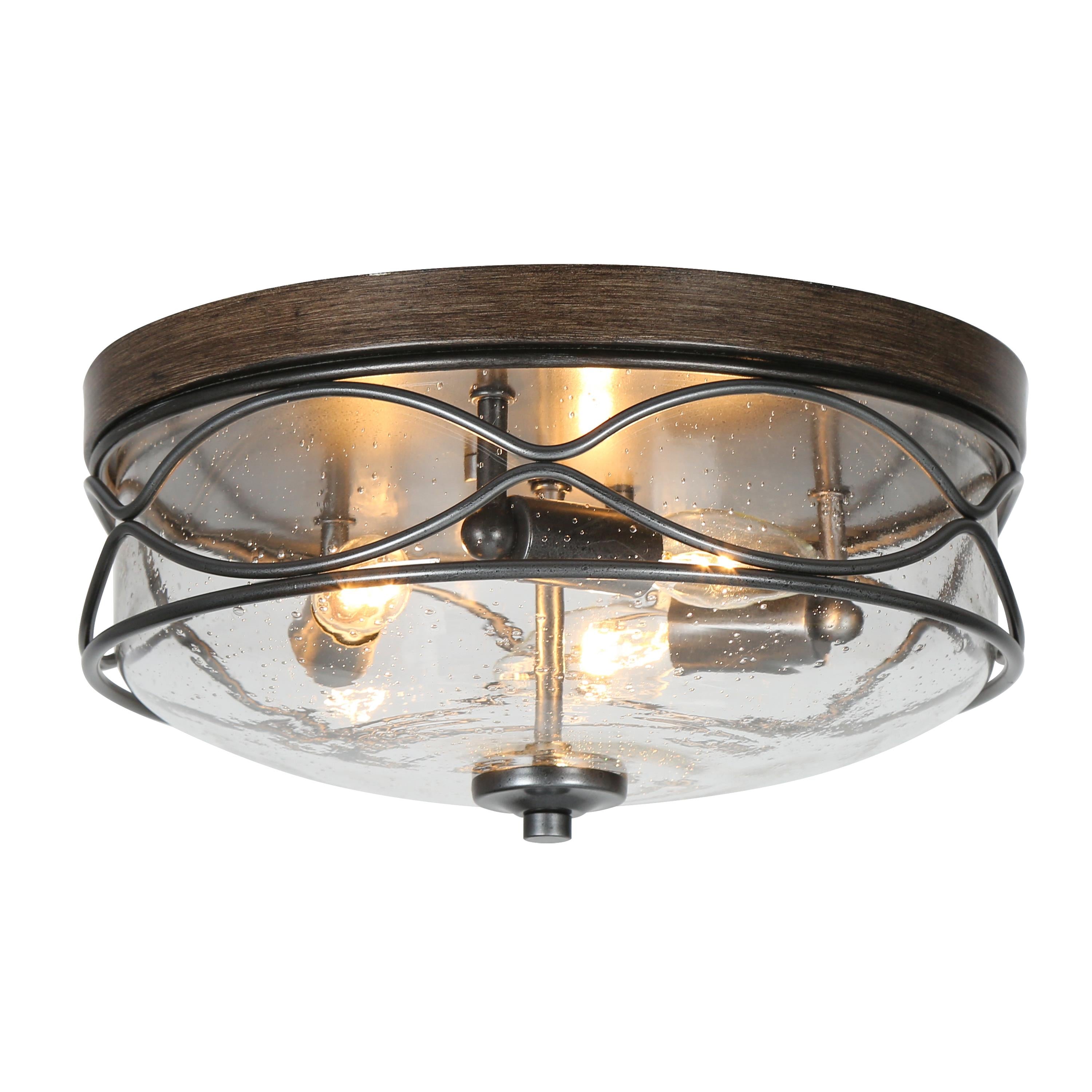 Posivrajio 3-Light Mini Black Flush-Mount Light