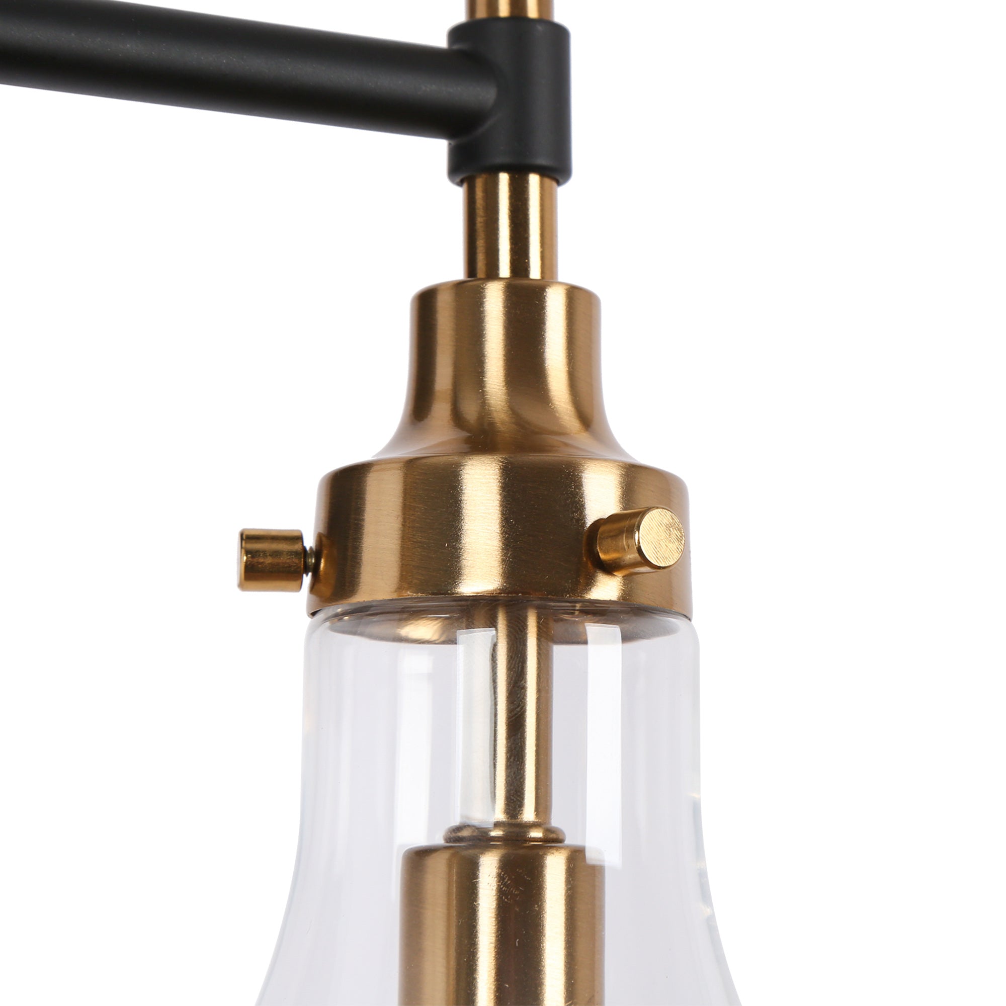 Luxitemin 2-Light Black and Brass Vanity Light