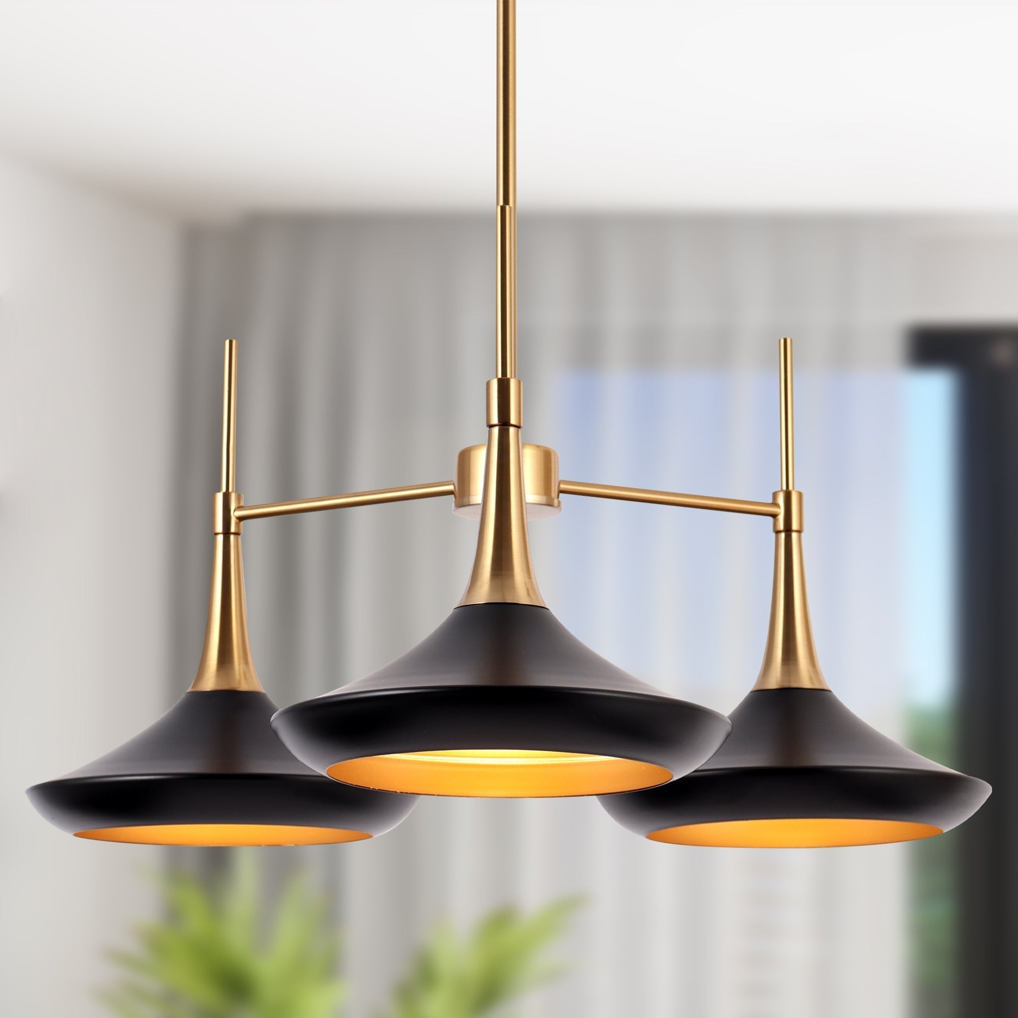 Phapricornus 5-Light Large Black Chandelier
