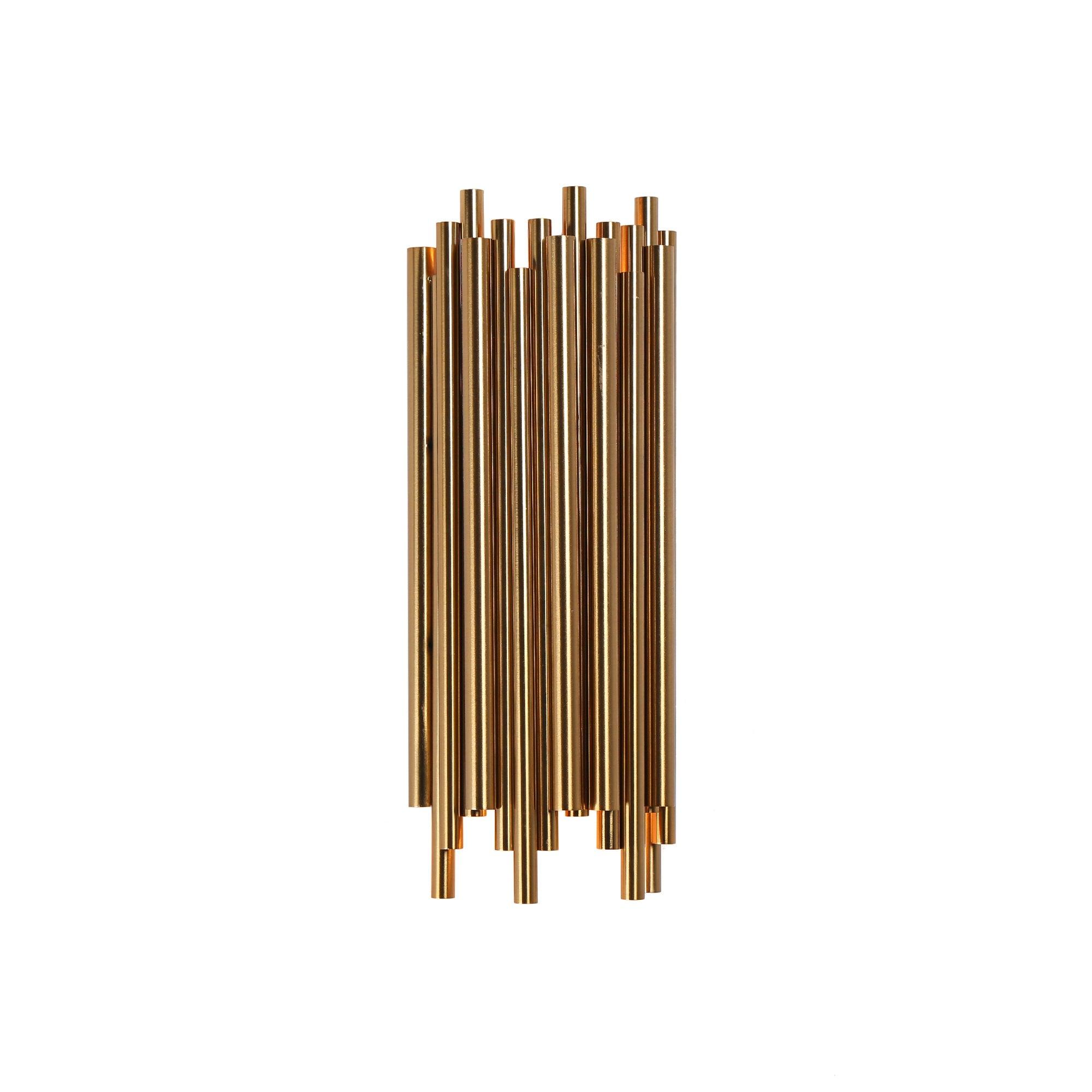 2-Light Gold Wall Sconces