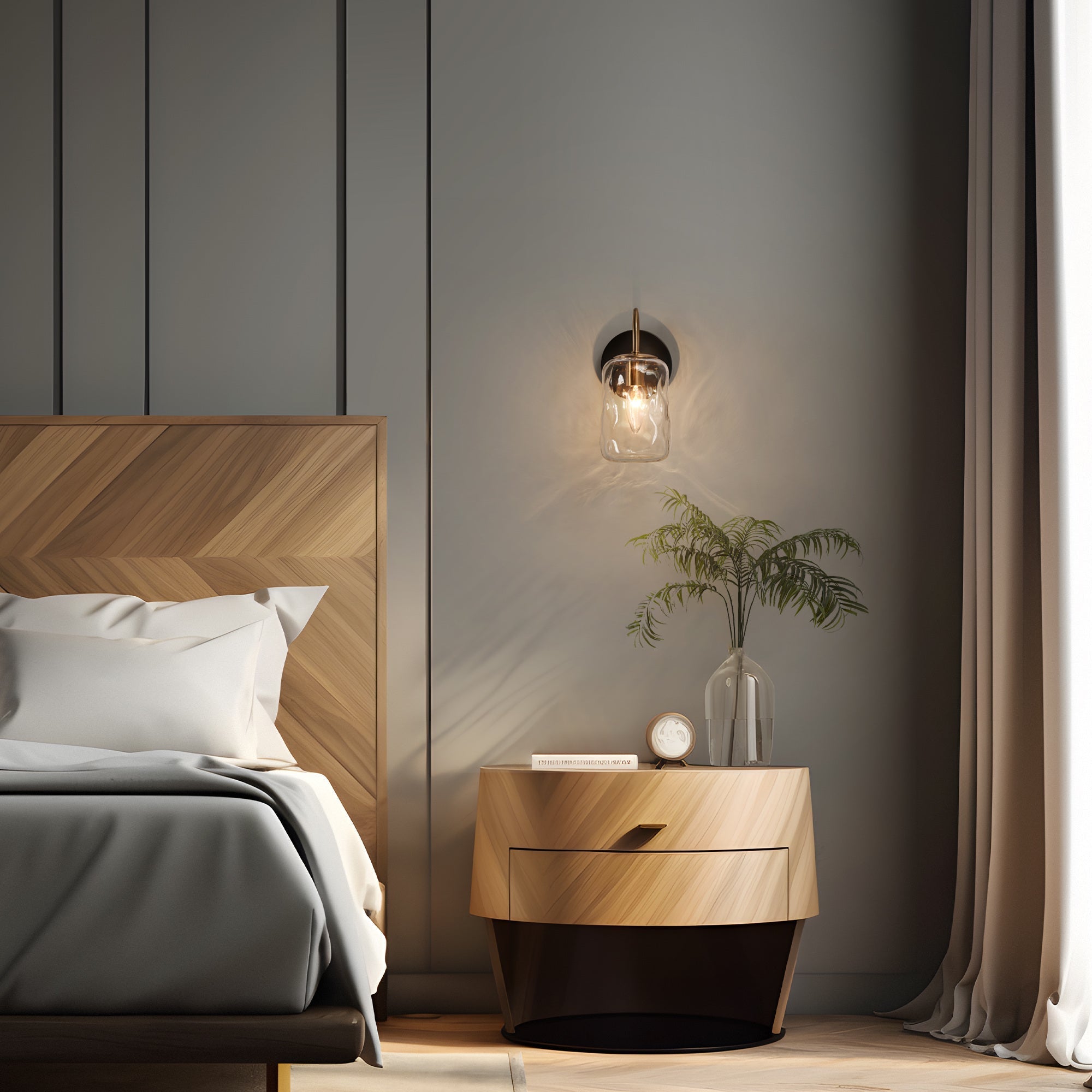 Erharting 1-Light Black and Gold Vanity Light