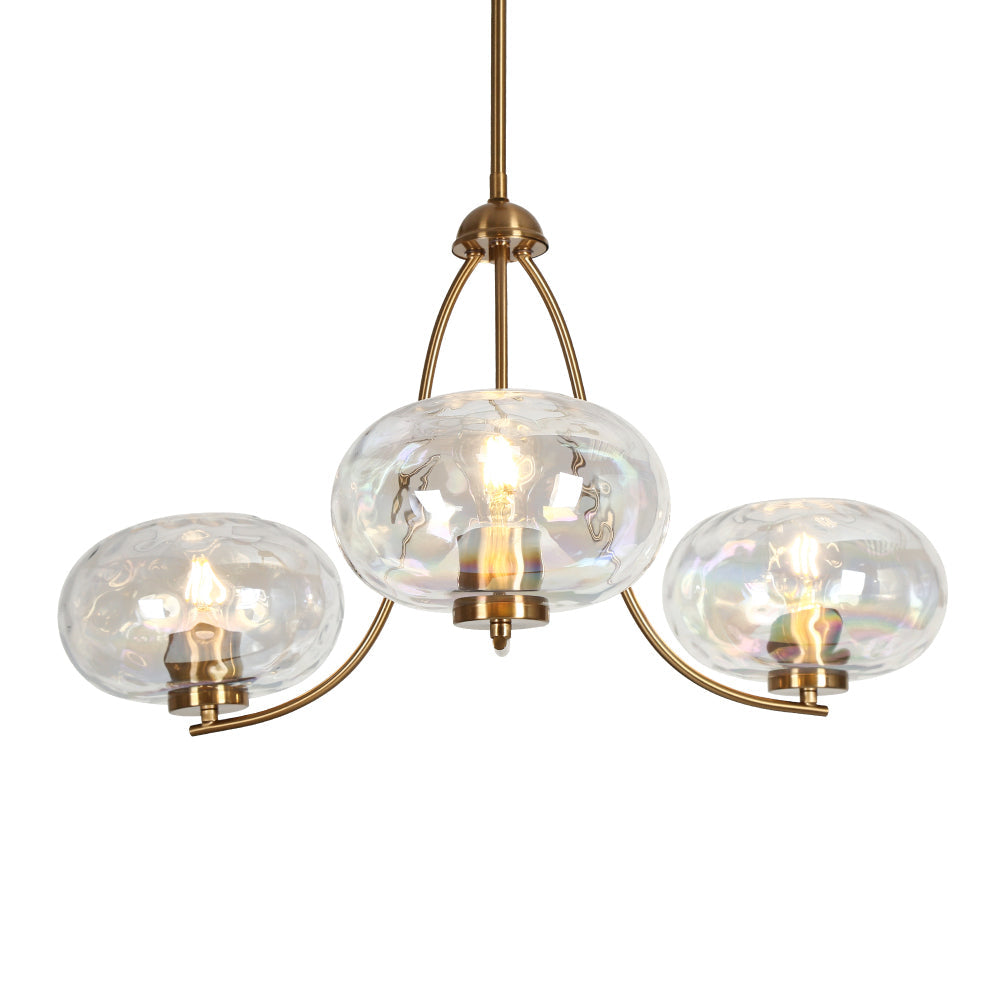 Chrysaorican 3-Light Large Gold Chandelier
