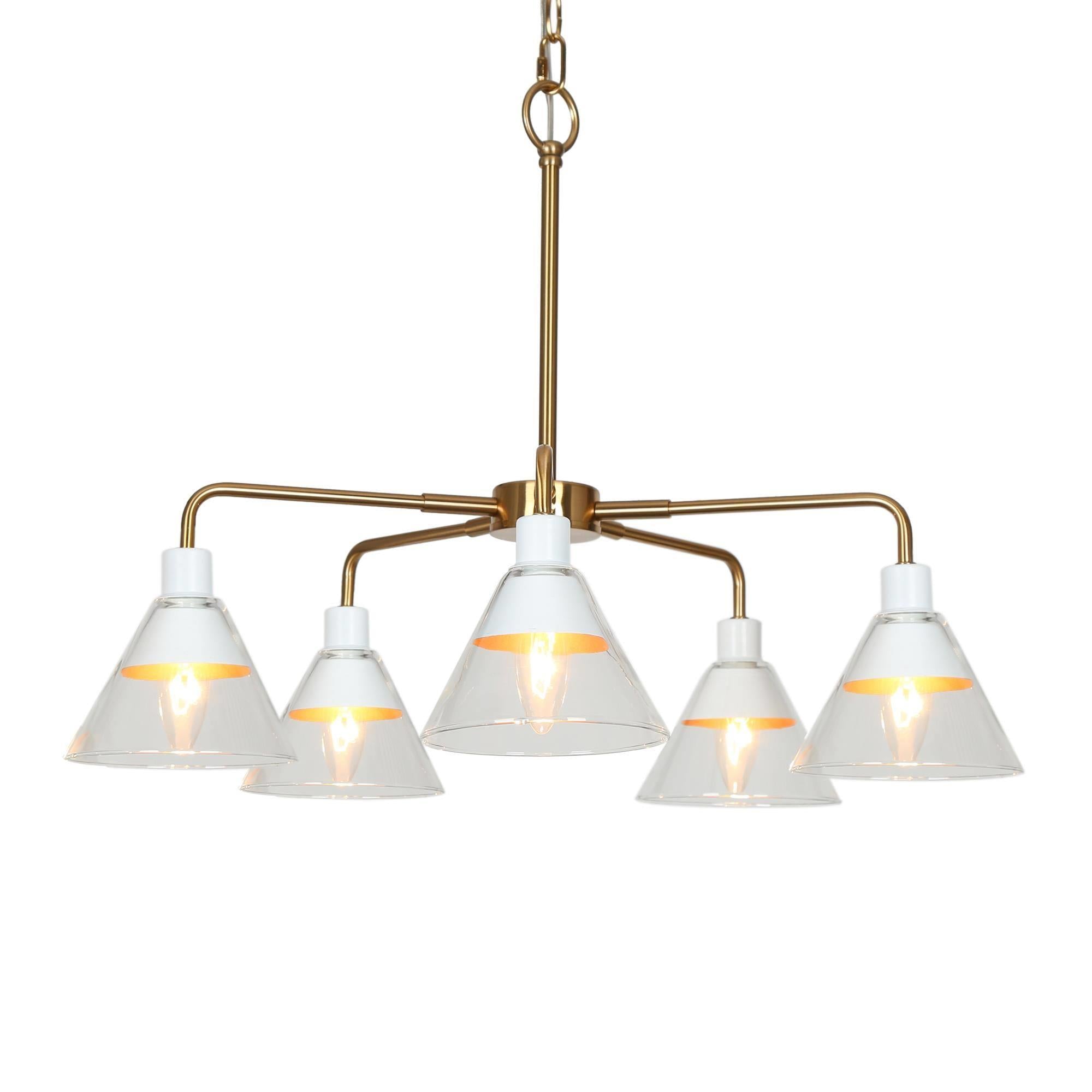 Moolidish 5-Light Medium Gold Chandelier