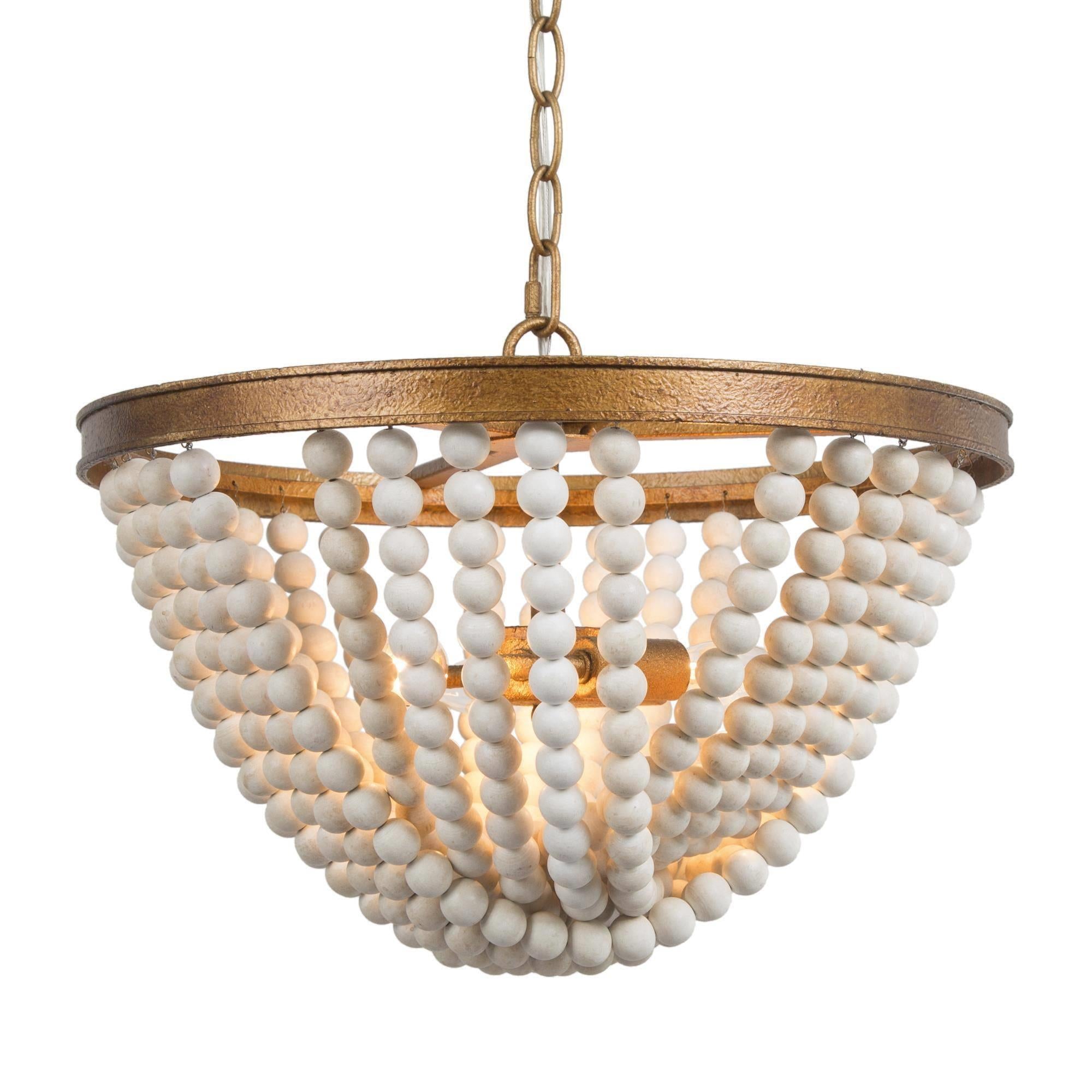 Nymphaea 3-Light Small Gold Chandelier
