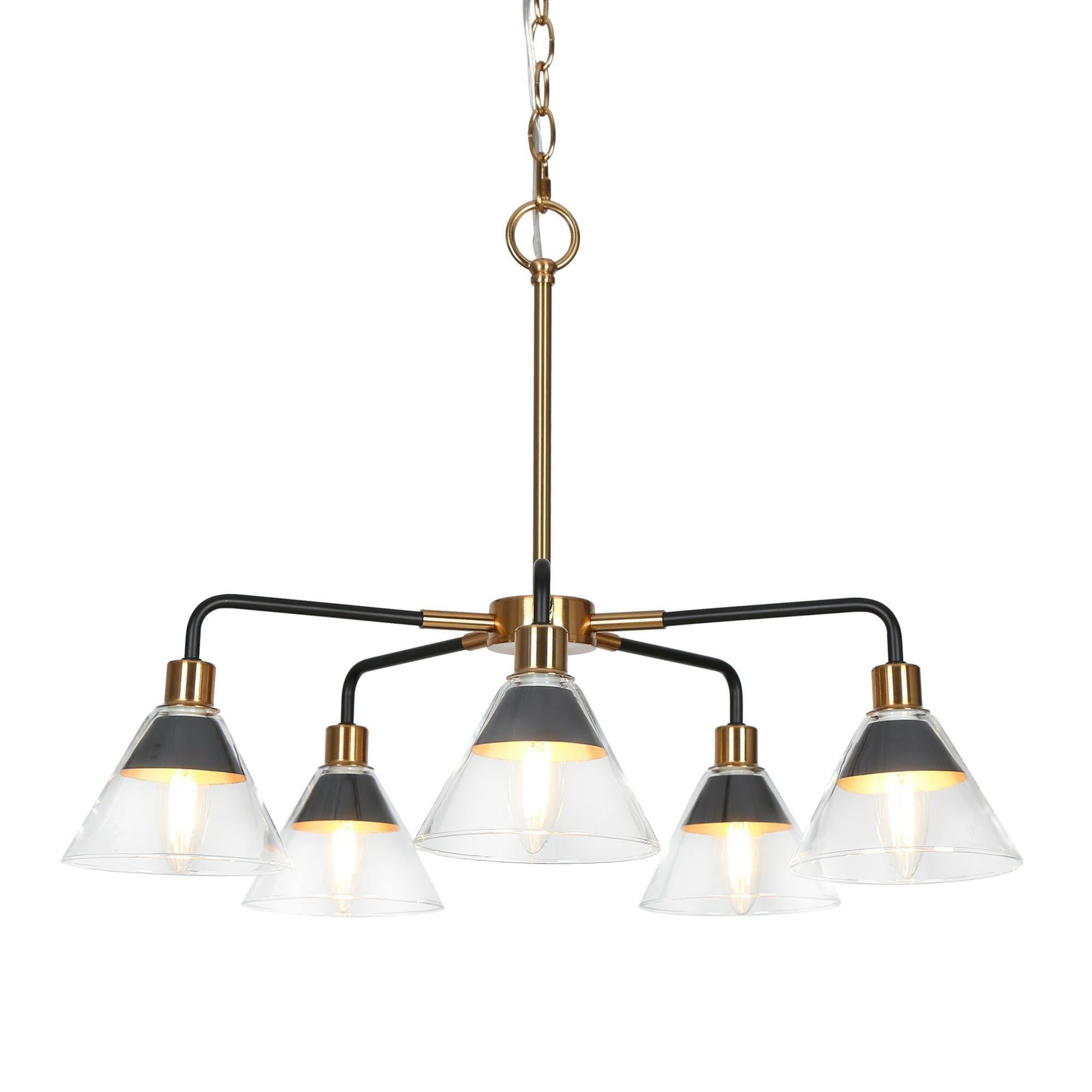 Moolidish 5-Light Medium Black Chandelier
