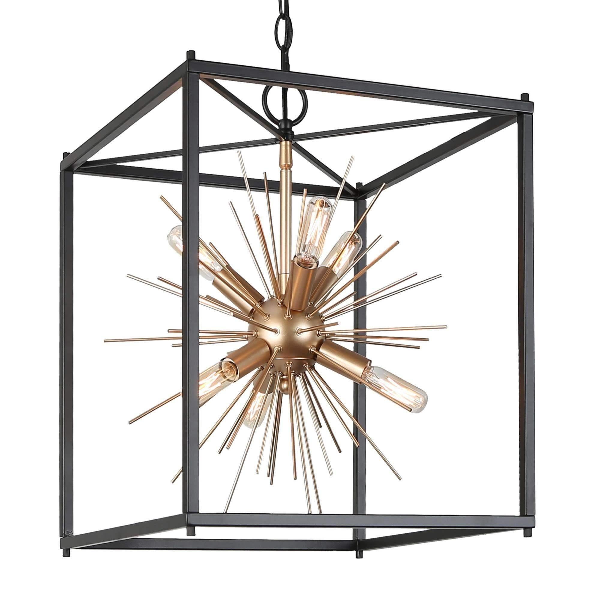 Hengrava 6-Light Small Black Chandelier