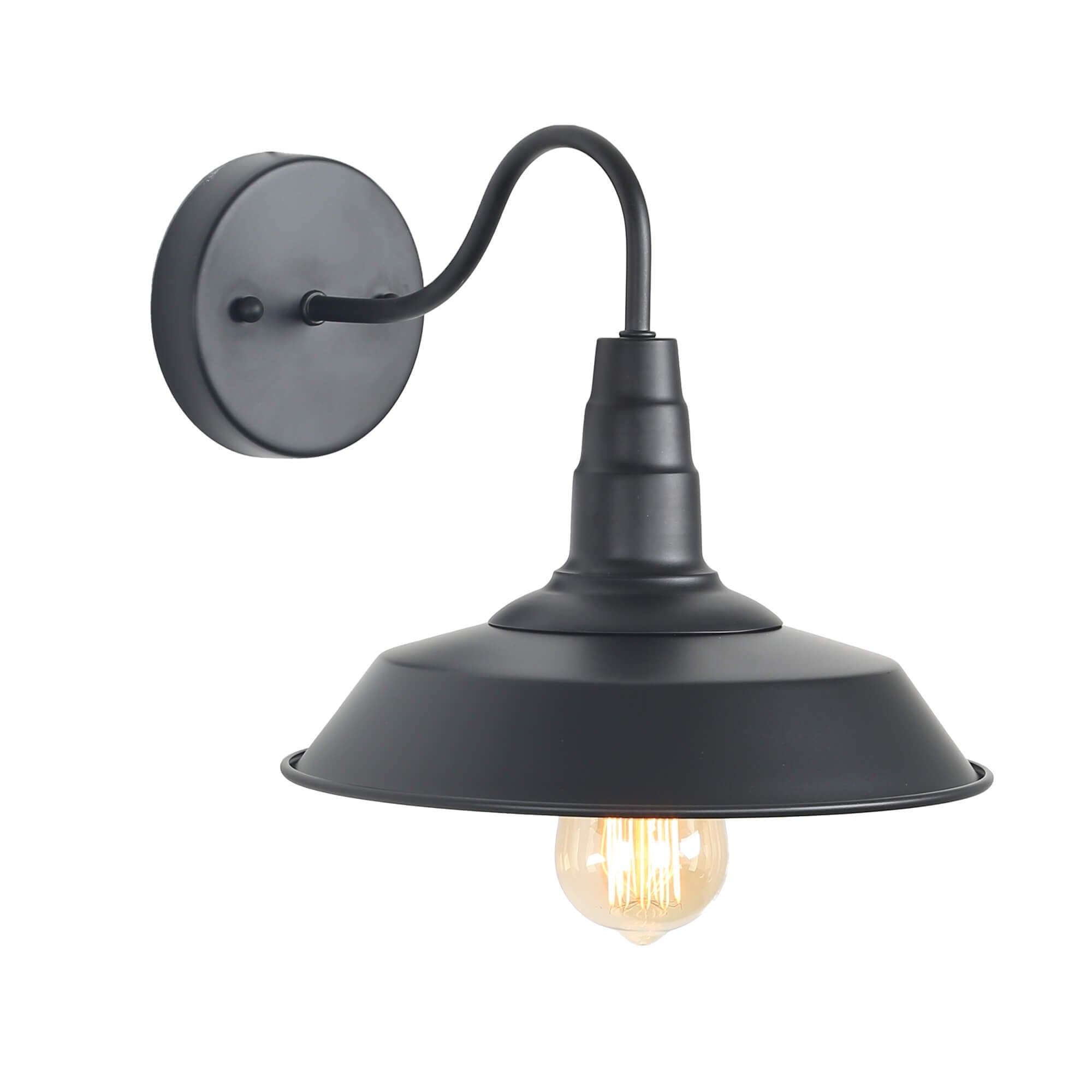 1-Light Black Wall Sconce