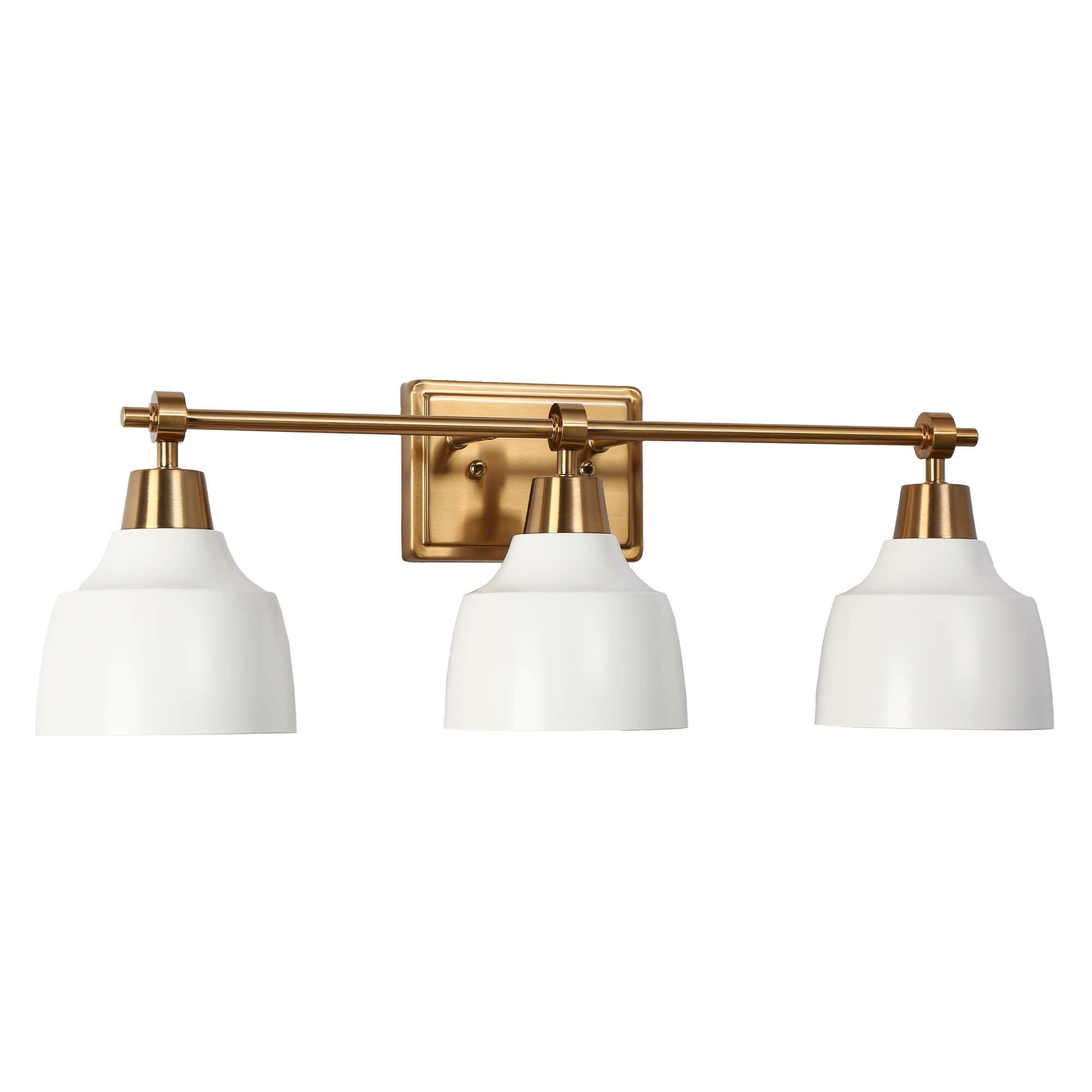 3-Light White Bath Vanity Lights Wall Lamps