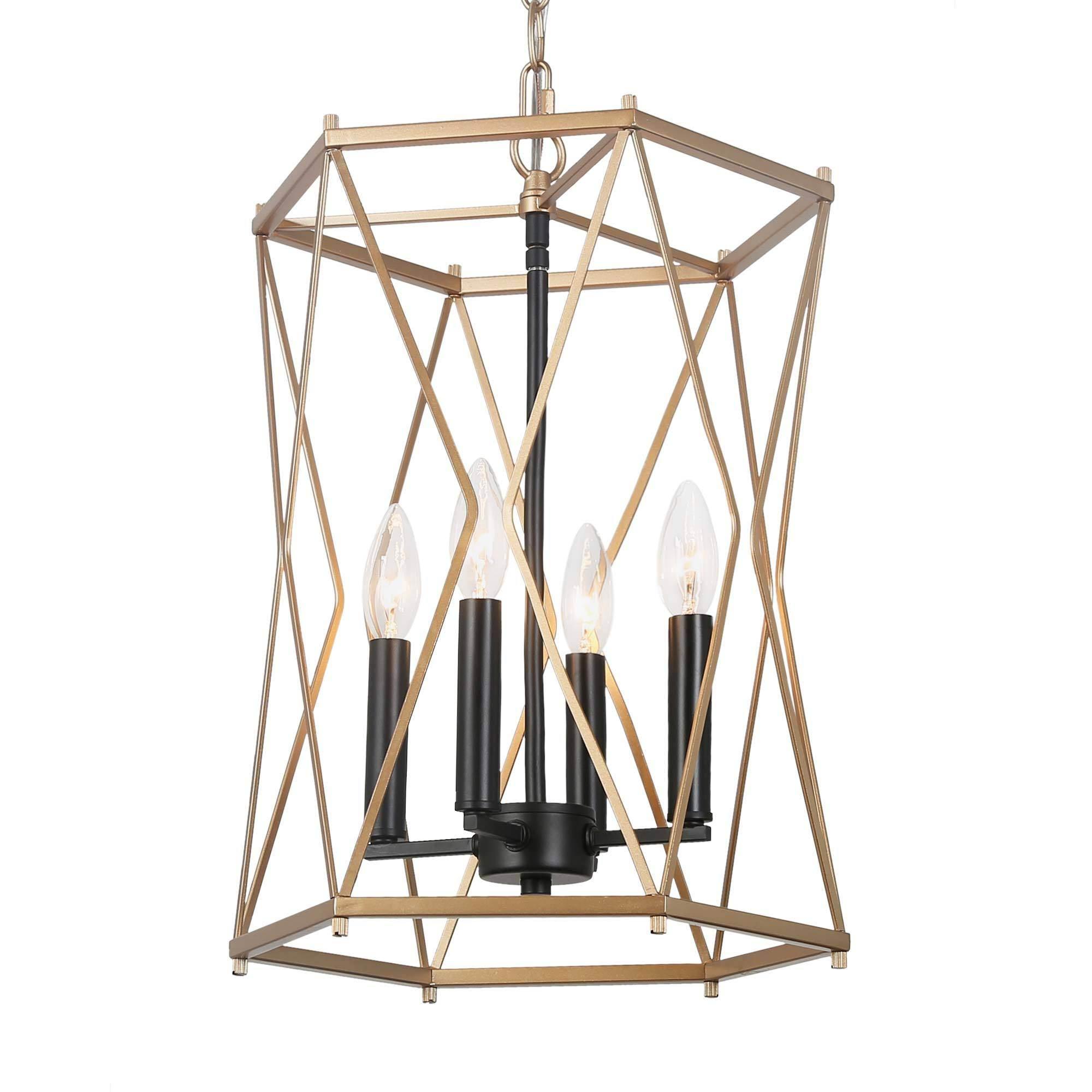 4-Light Gold Chandeliers