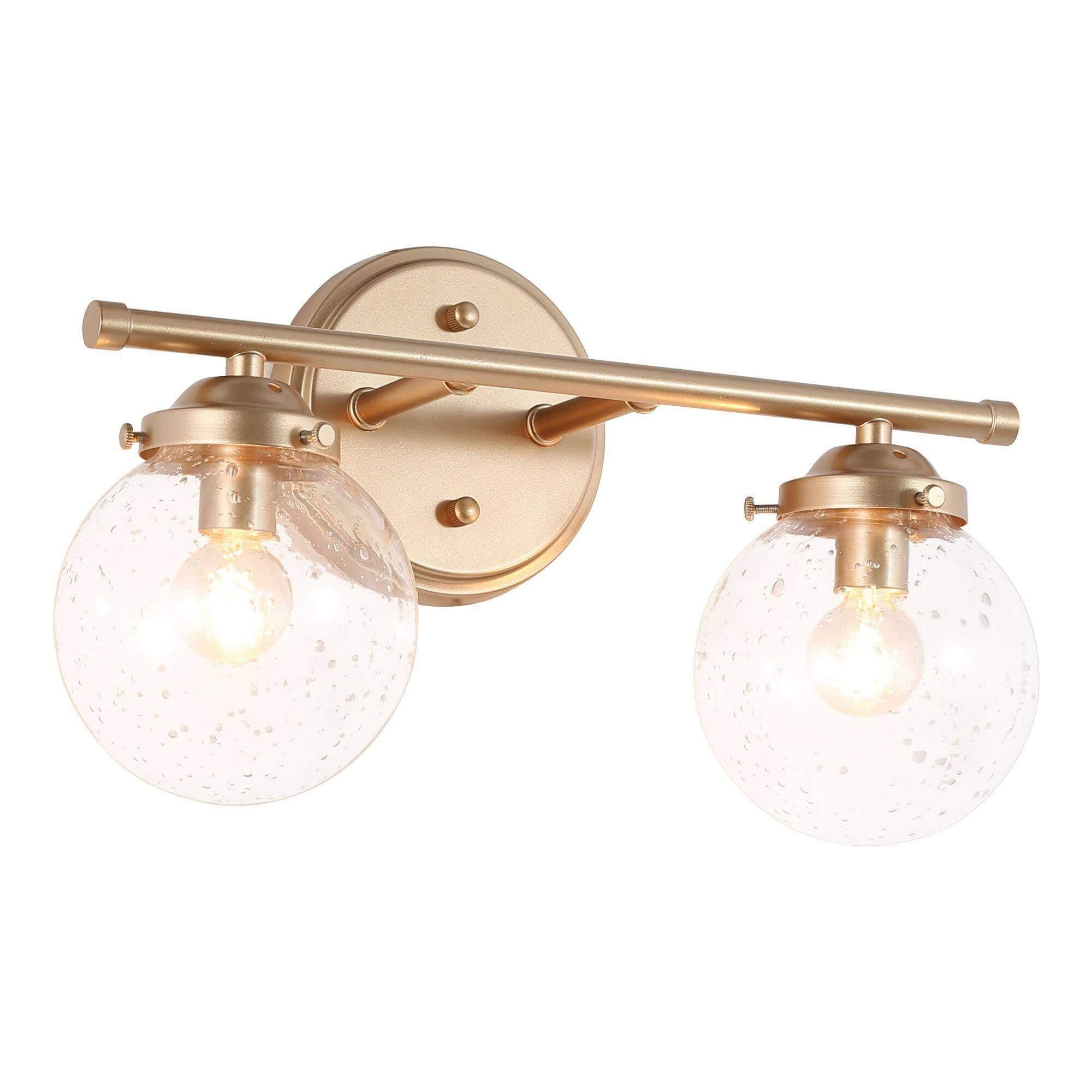 2-Light Seeded Glass Vanity Lights