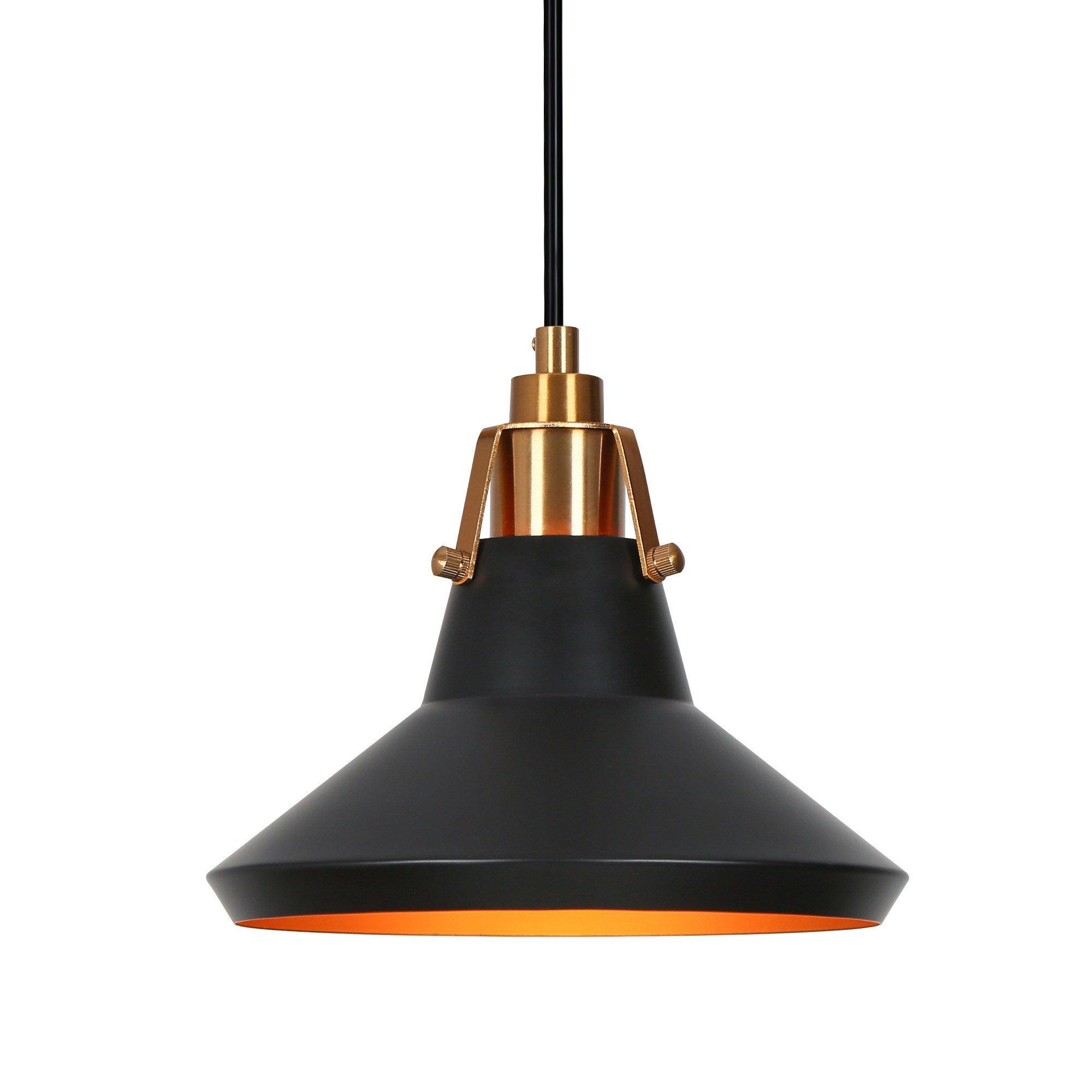 1-Light Modern Black Pendant Lights