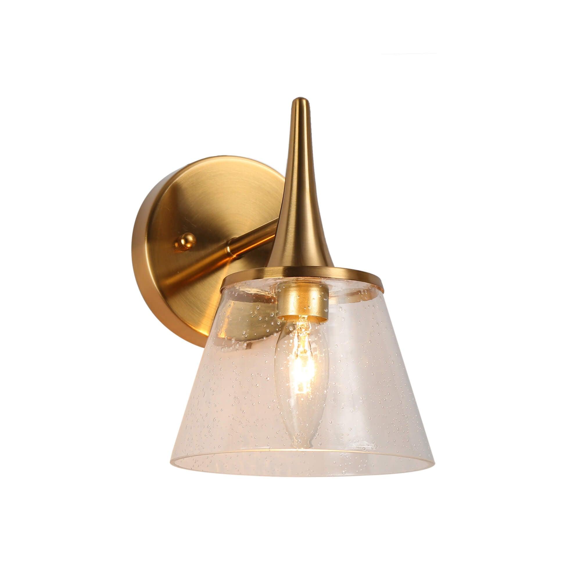 1-Light Brass Wall Sconce