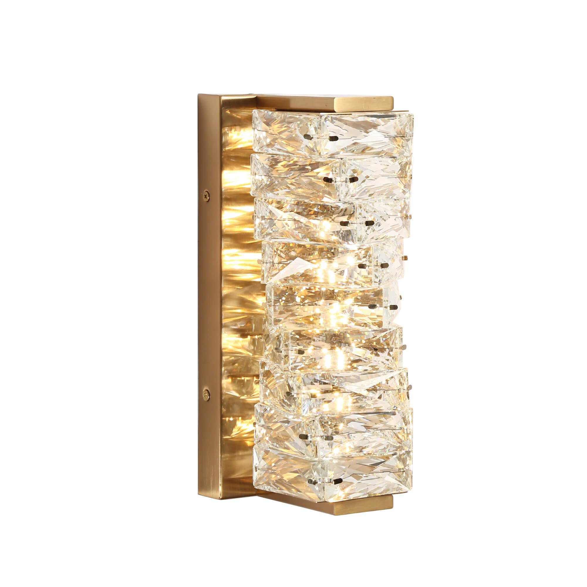 1-Light LED Crystal Wall Sconce