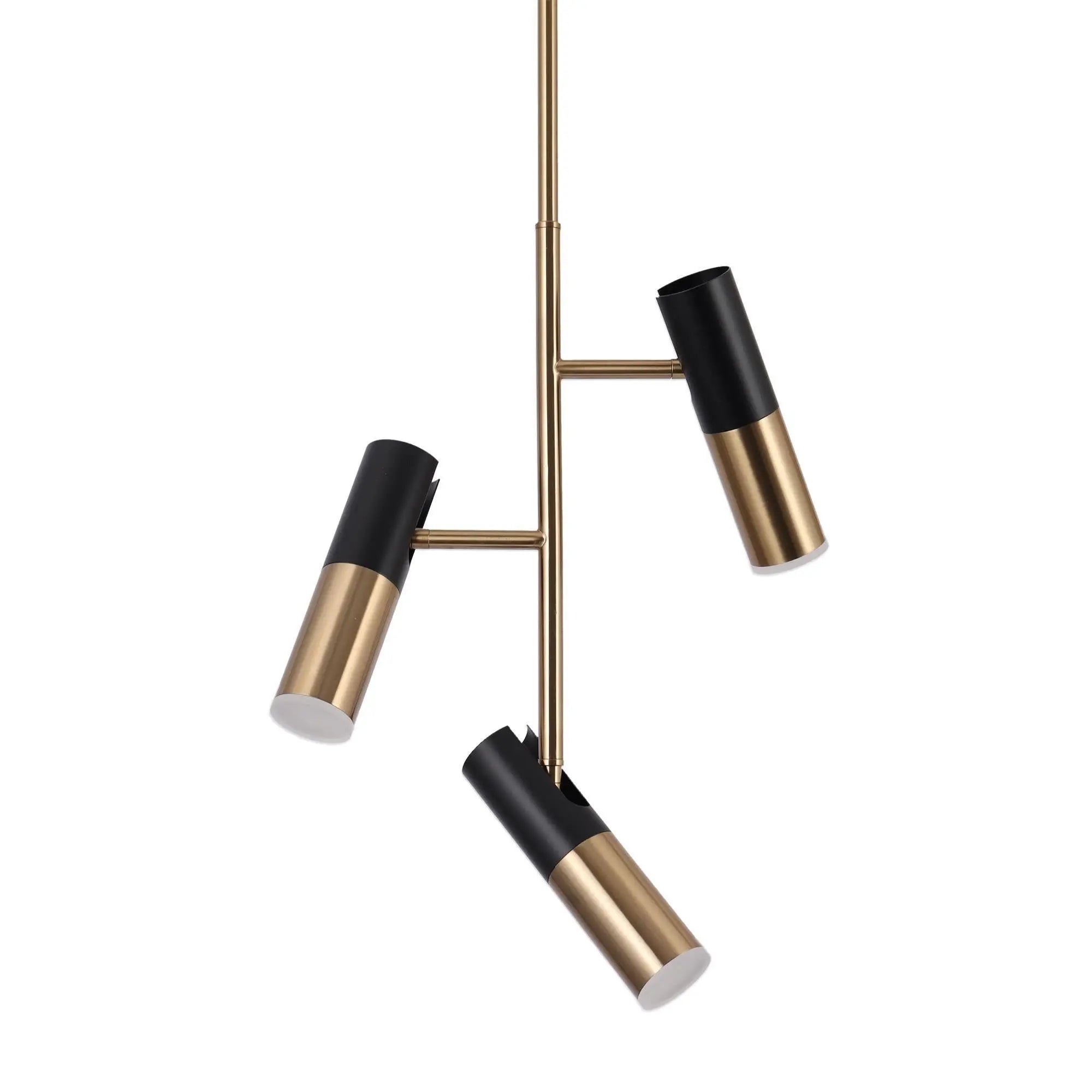 Floeice 3-Light Small Black LED Chandelier
