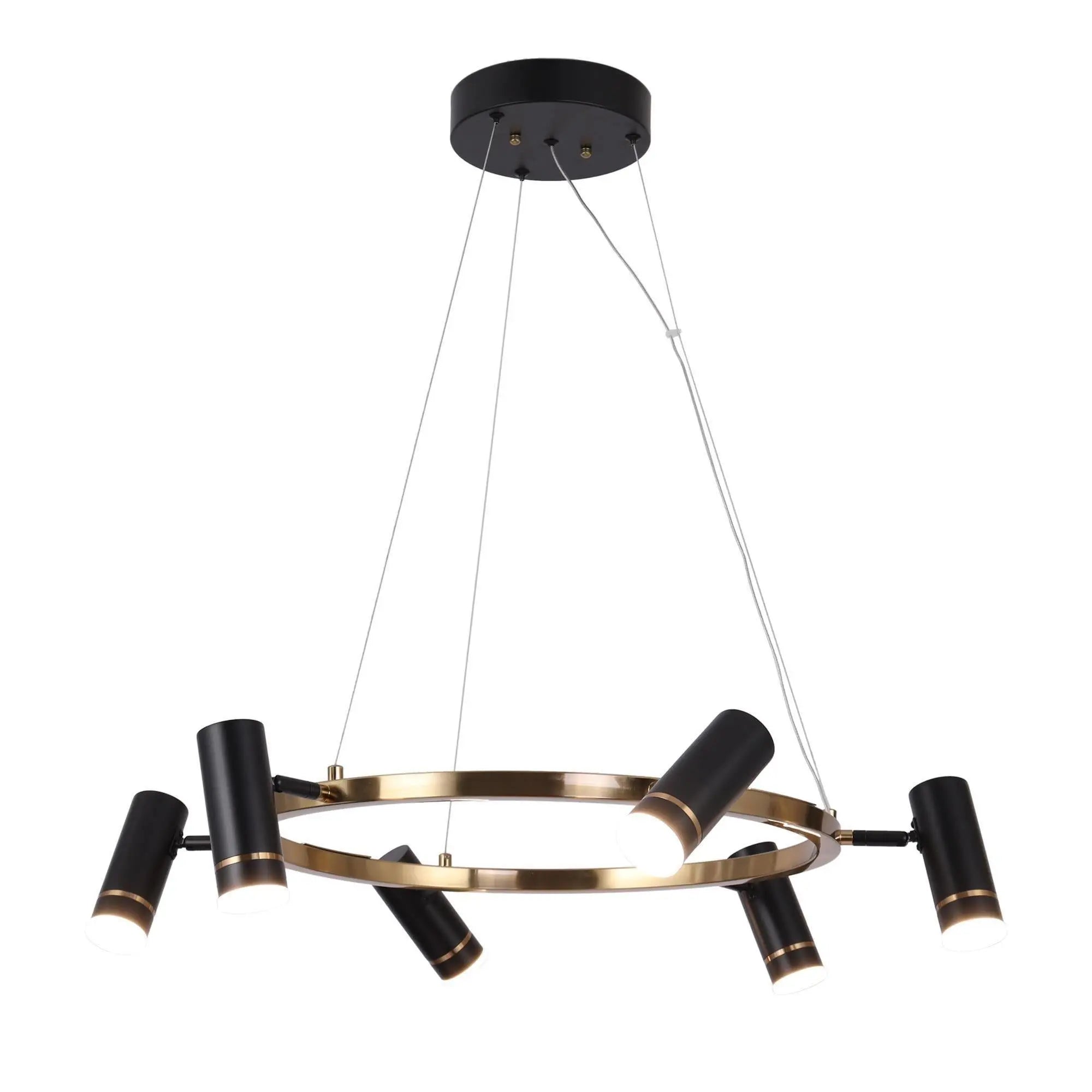 Floeice 6-Light Large Brass LED Chandelier
