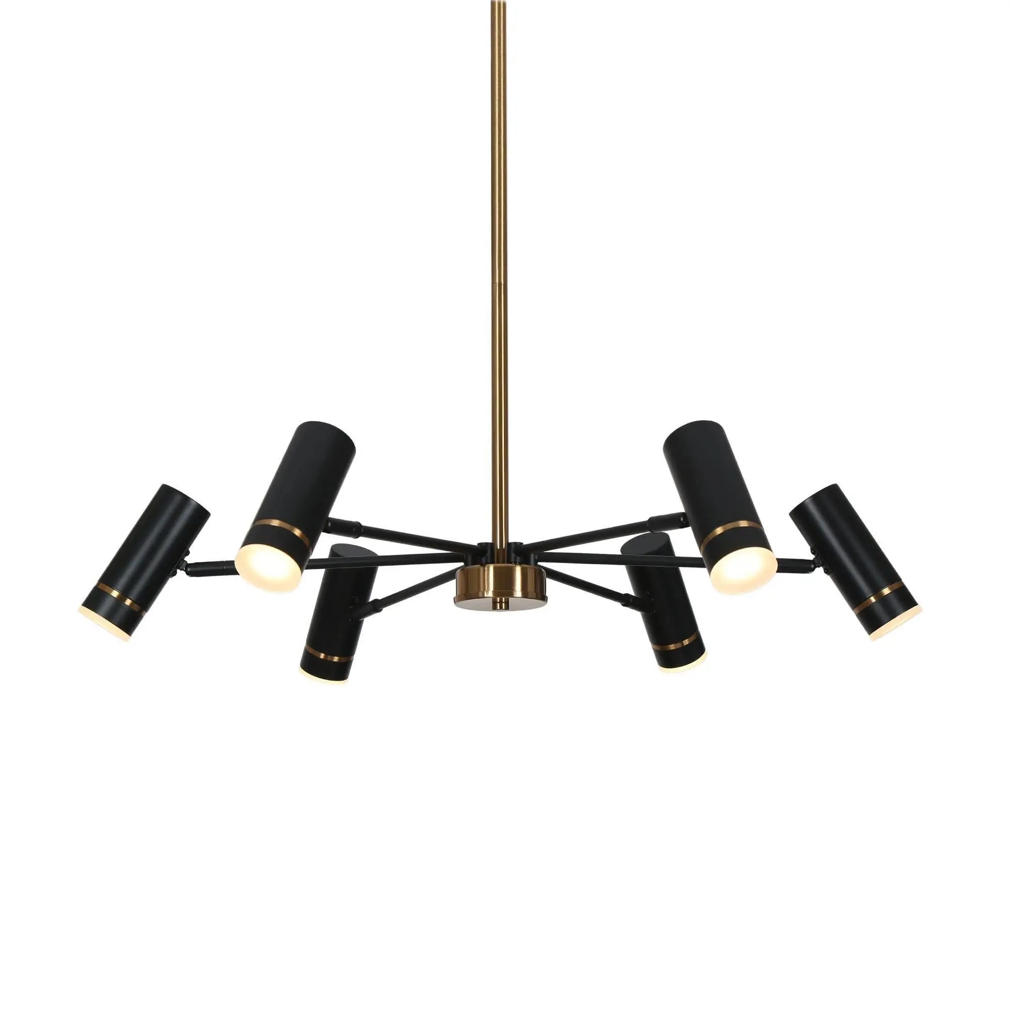 Floeice 6-Light Large Brass LED Chandelier