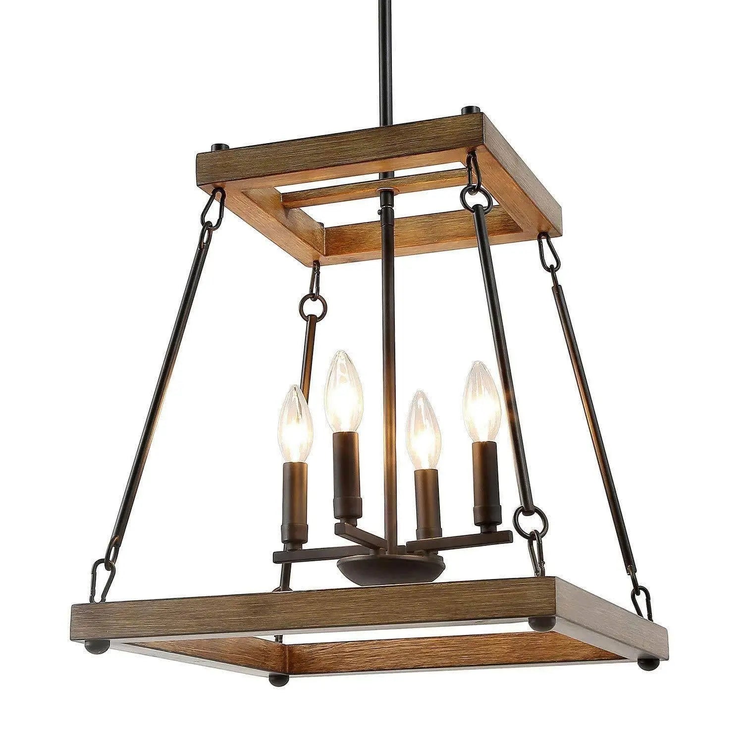 Spinach 4-Light Small Brown Chandelier