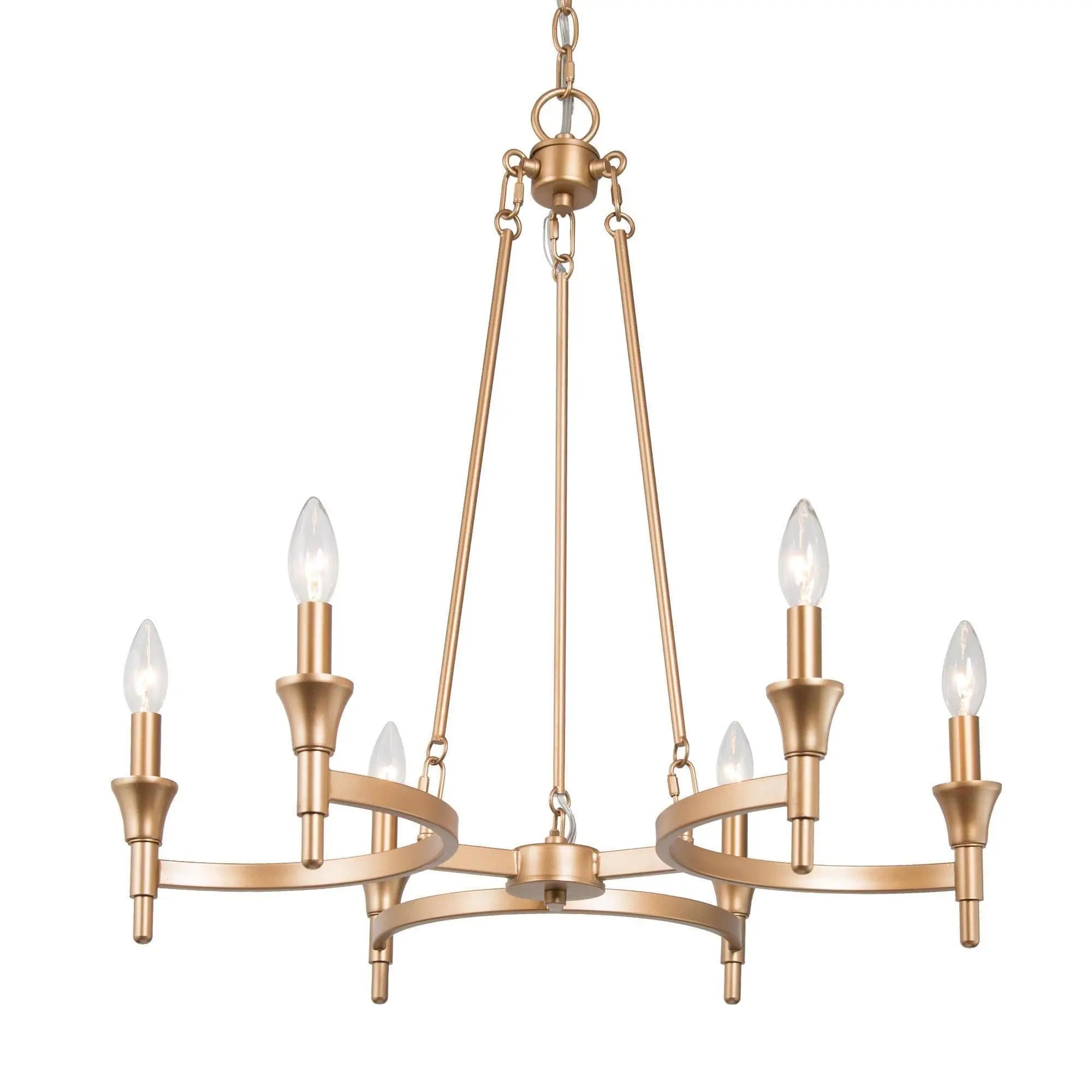 Adonis 6-Light Medium Gold Chandelier