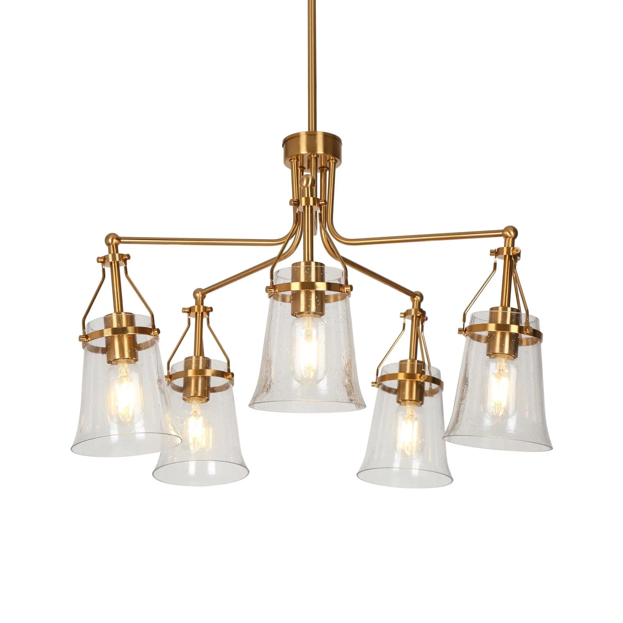 Auisre 5-Light Medium Brass Chandelier