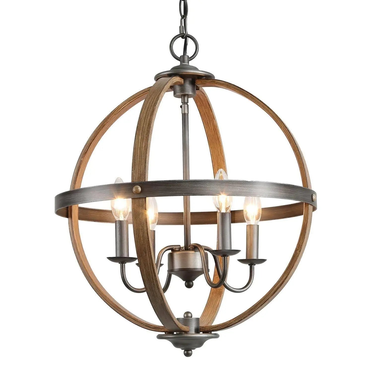 Aimme 4-Light Small Wood Chandelier
